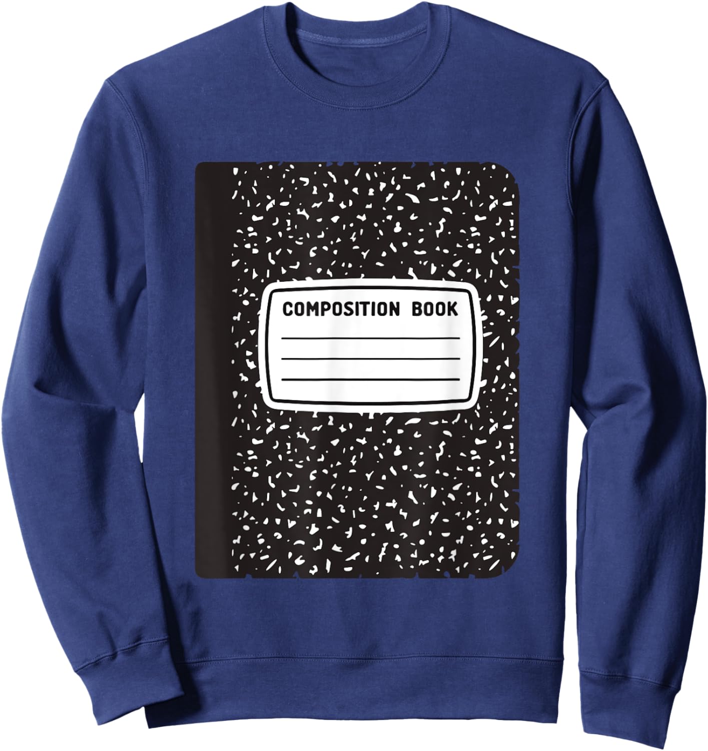 Composition Book Halloween Costume for Teachers Students Women Kids Sweatshirt - Sweatshirt | Navy
