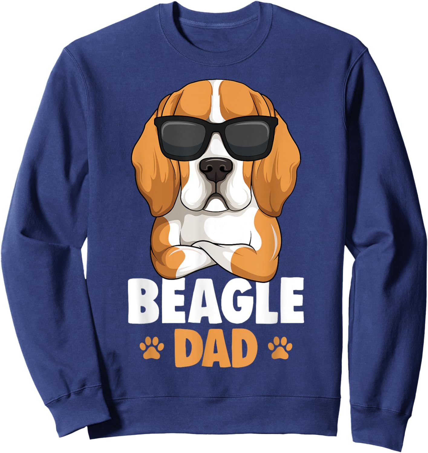 Beagle Dad Dog Father Men Sweatshirt - Sweatshirt | Navy