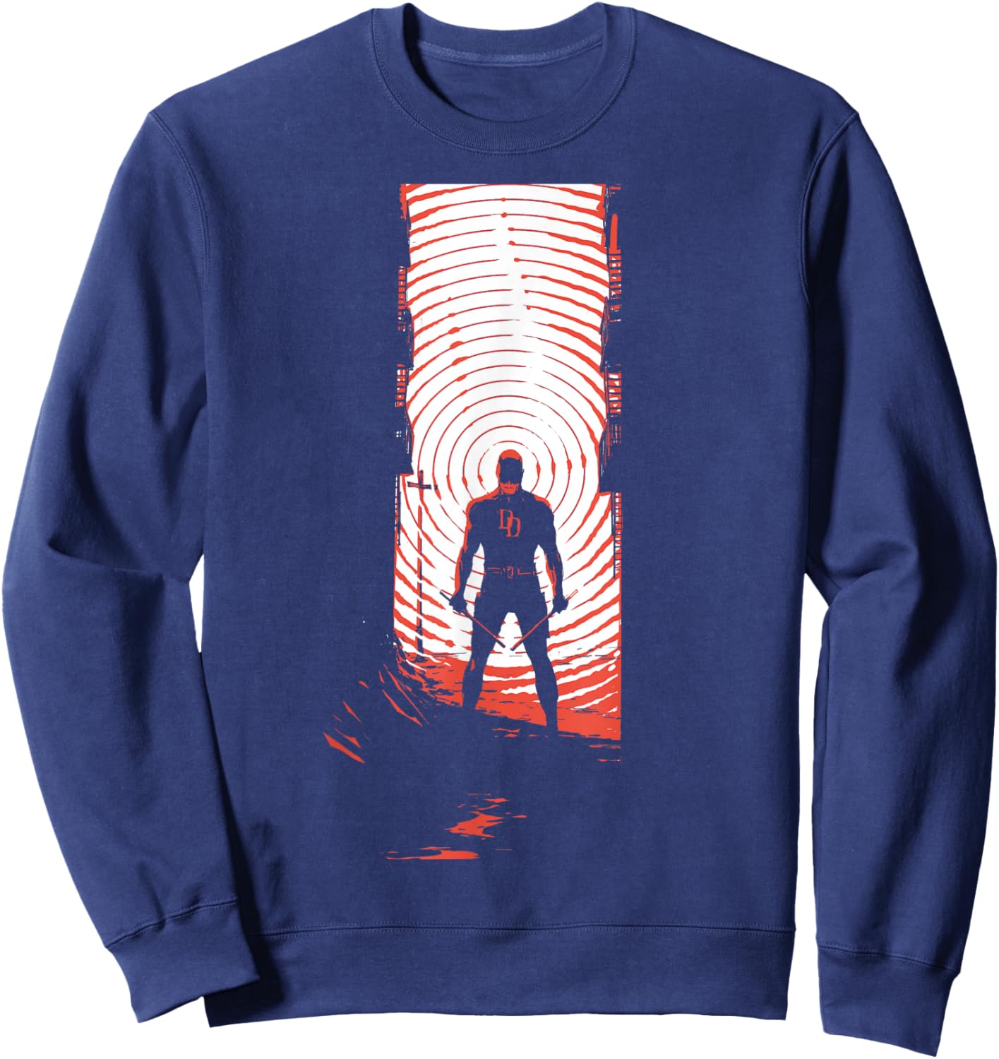 Marvel Daredevil Radar Sense Man Without Fear Variant Cover Sweatshirt - Sweatshirt | Navy