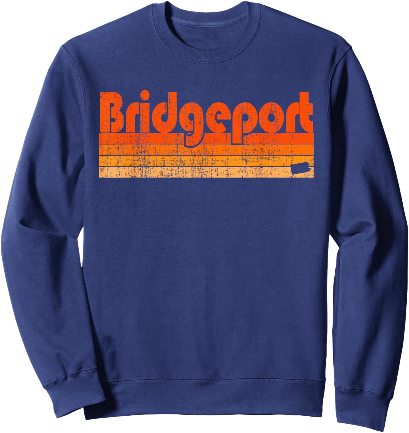 Bridgeport, Pennsylvania Retro 80s Style Sweatshirt - Sweatshirt | Navy