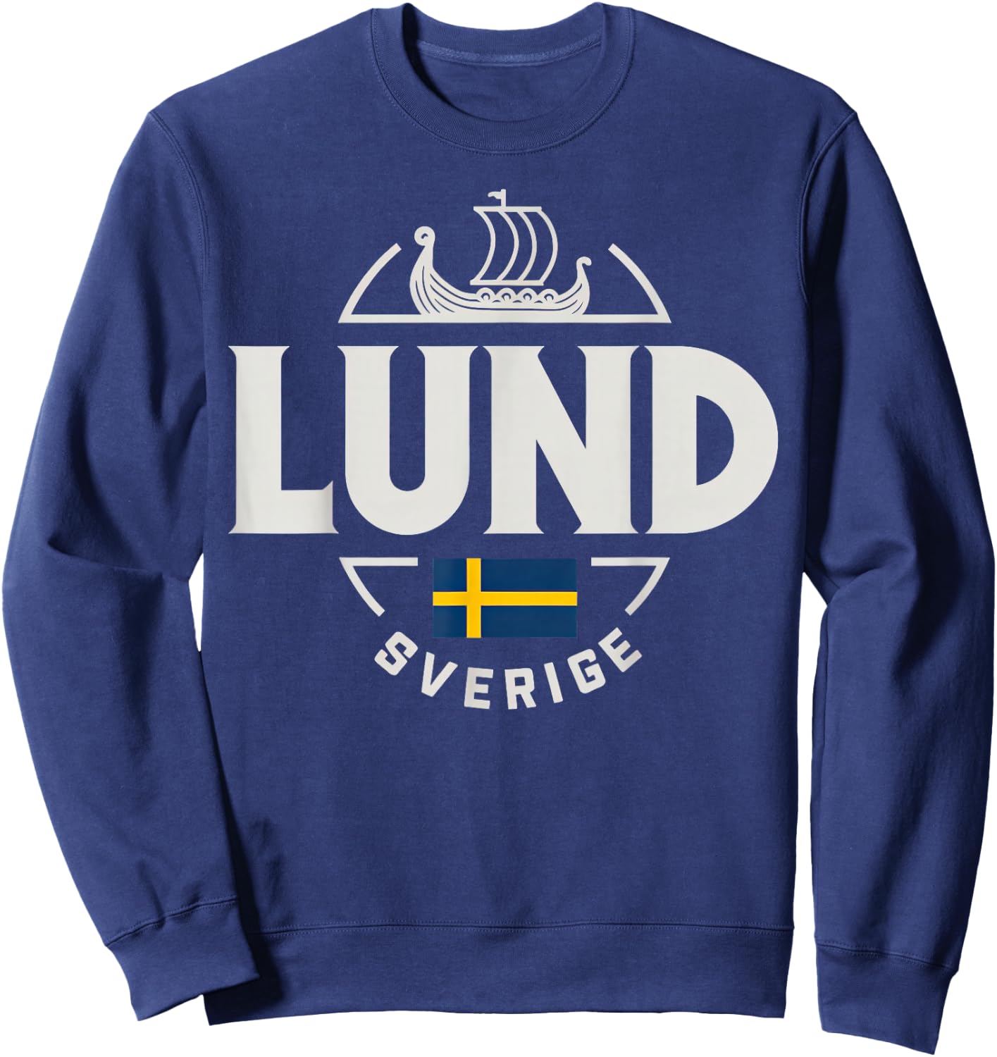 Lund Sverige Sweden City Flag Viking Sweatshirt - Sweatshirt | Navy