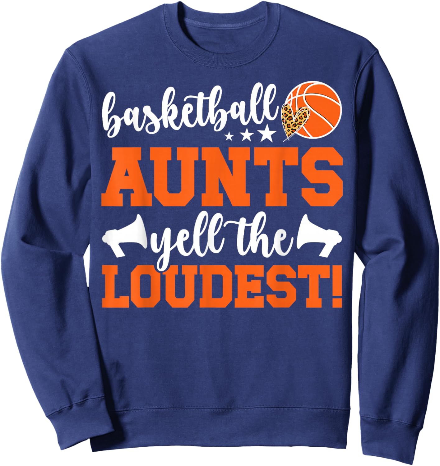 Basketball Aunt Funny Aunt Of A Basketball Player Aunt Sweatshirt - Sweatshirt | Navy