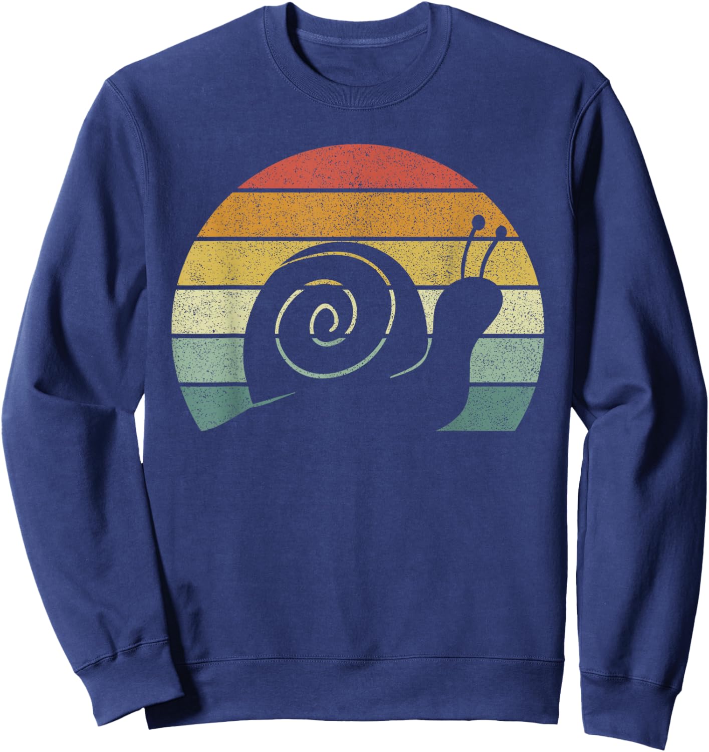 Vintage Retro Snail Shirt Funny Snail Pet Lover Gifts Sweatshirt - Sweatshirt | Navy