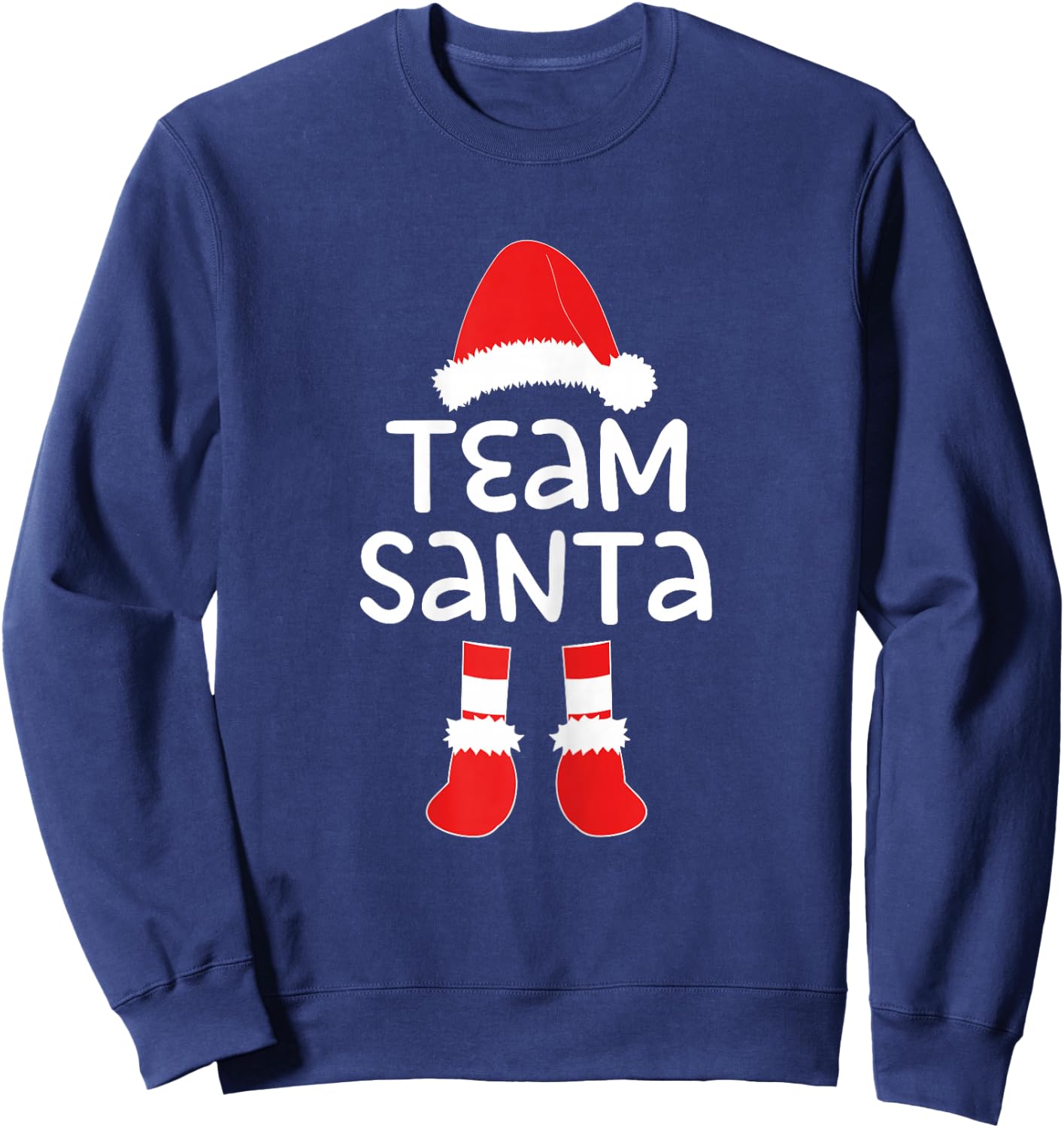 Team Santa Shirt Women Girl Santa Squad Christmas Sweatshirt - Sweatshirt | Navy