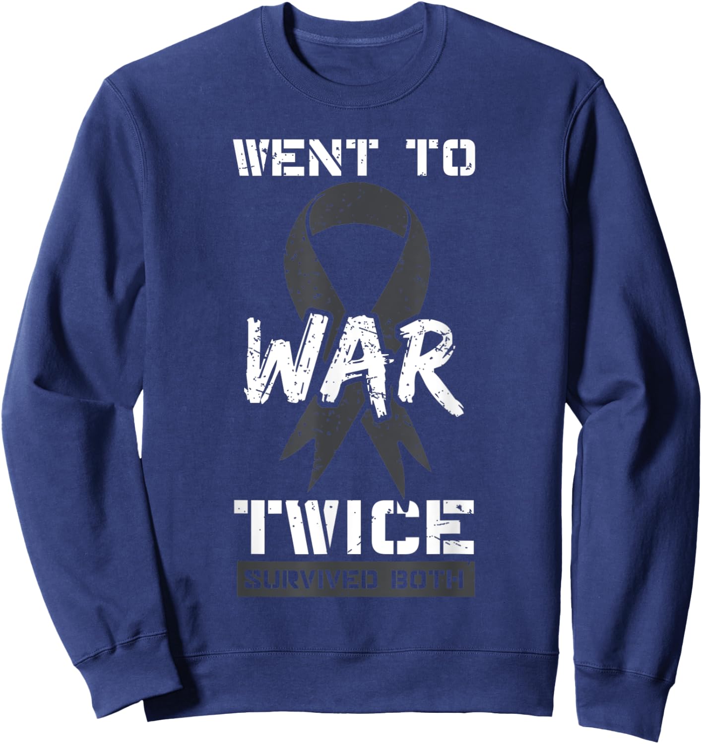 Cancer War Veterans Patriotic Military Soldier Vietnam Gift Women Men Sweatshirt - Sweatshirt | Navy