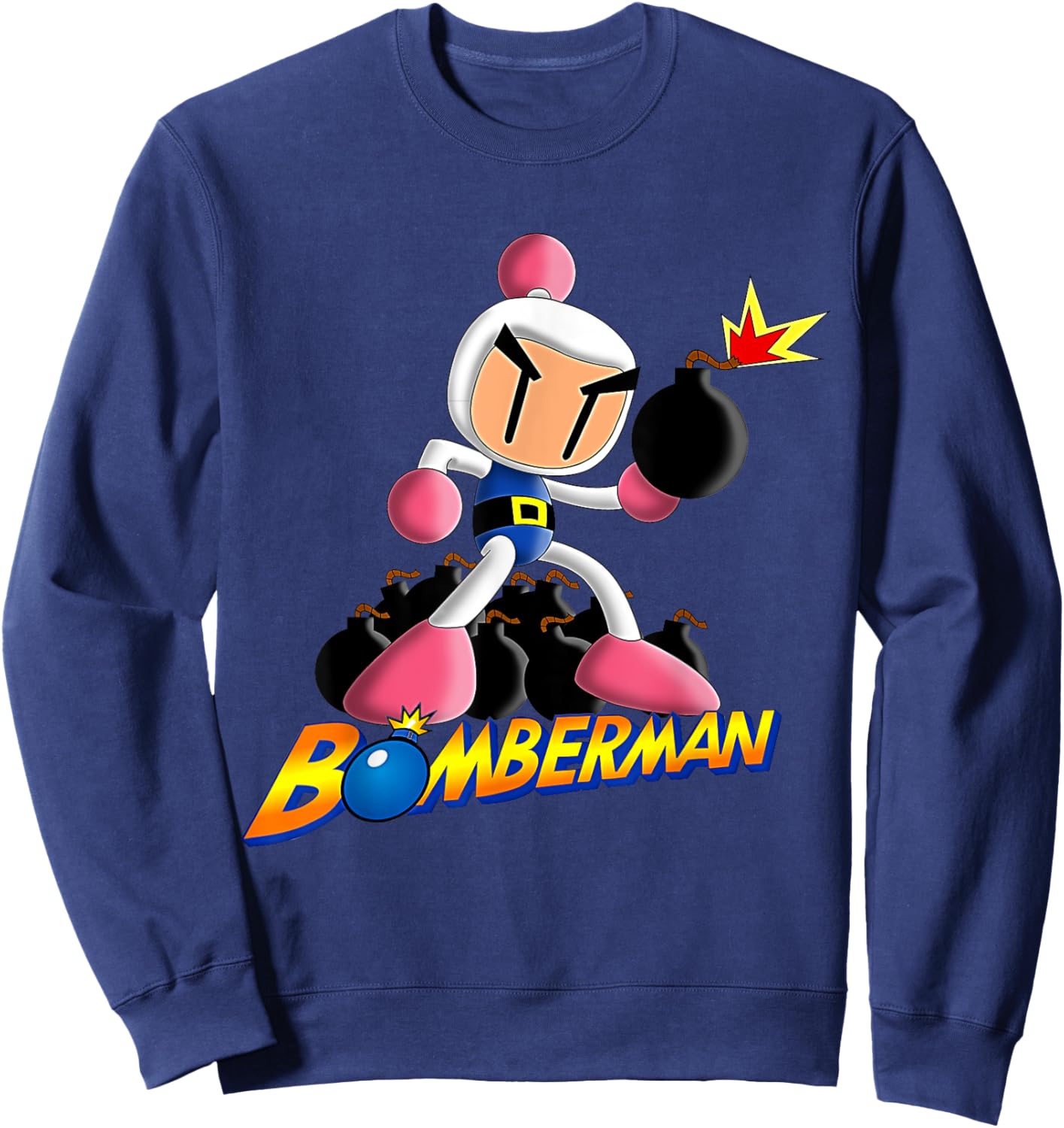 Bomberman Bombing Explosive Retro Gamer Nostalgia Classic Sweatshirt - Sweatshirt | Navy