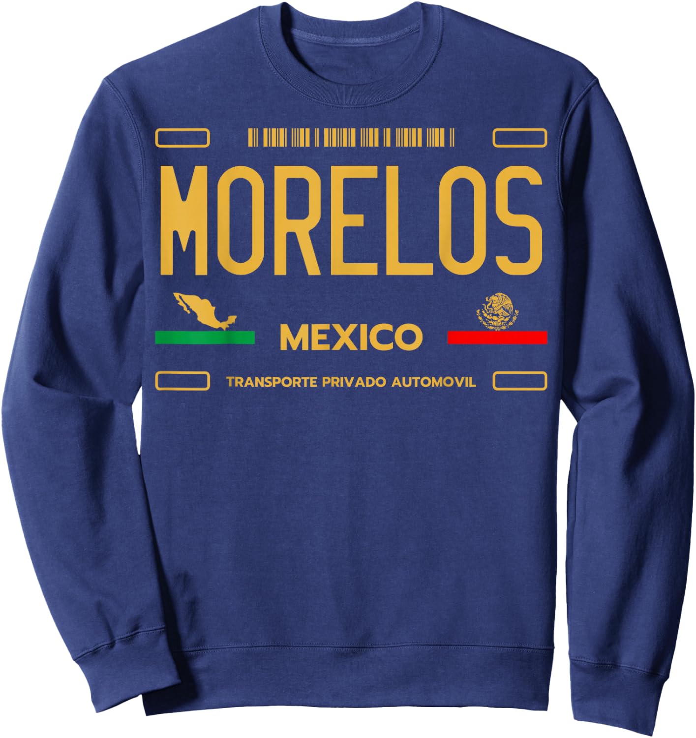 Morelos License Plate Aesthetic, Morelos Sweatshirt - Sweatshirt | Navy