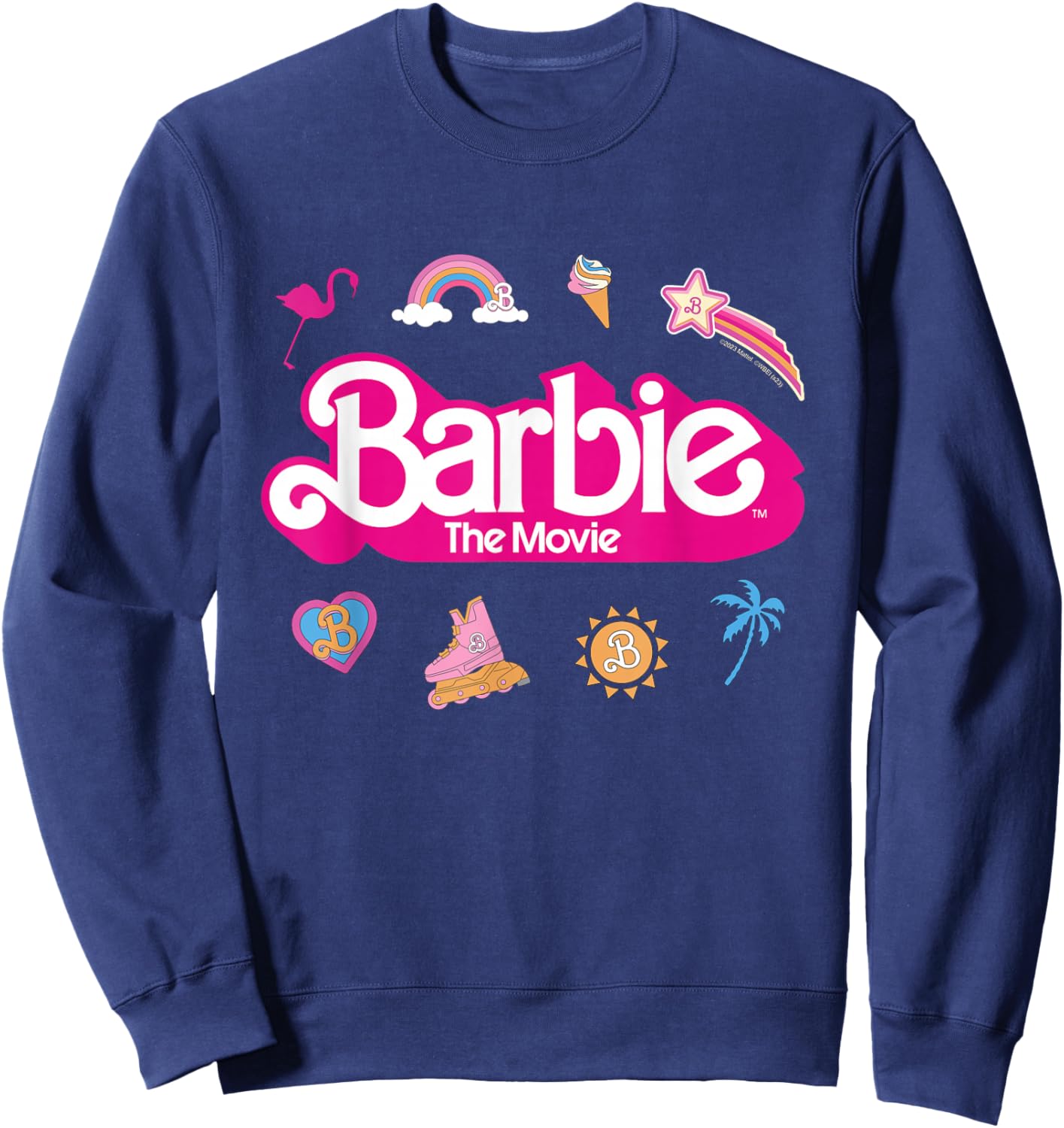 Barbie The Movie - Movie Logo Icons Sweatshirt - Sweatshirt | Navy