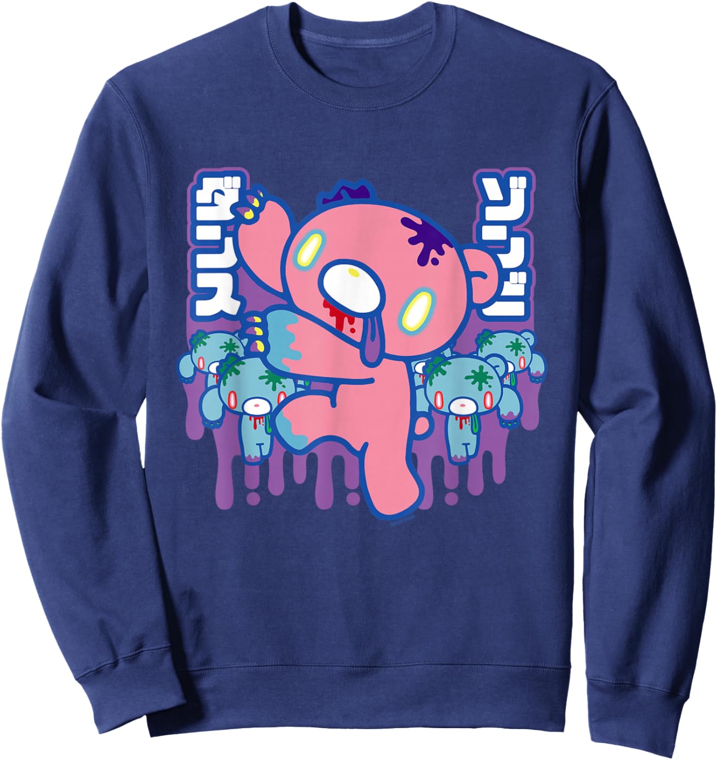 Gloomy Bear The Naughty Grizzly Zombie Horde Anime Manga Sweatshirt - Sweatshirt | Navy