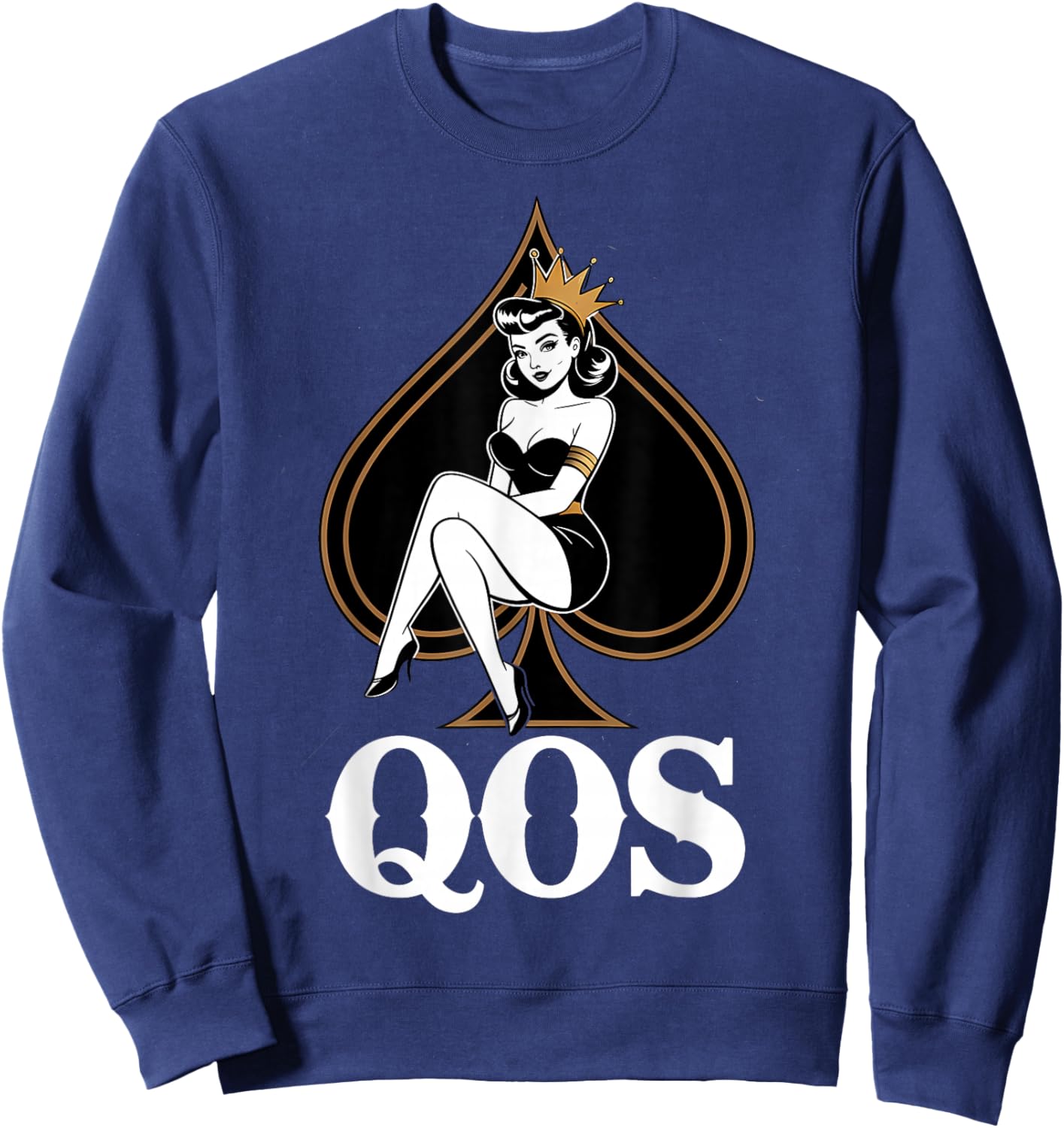 QOS Queen of Spades Sweatshirt - Sweatshirt | Navy