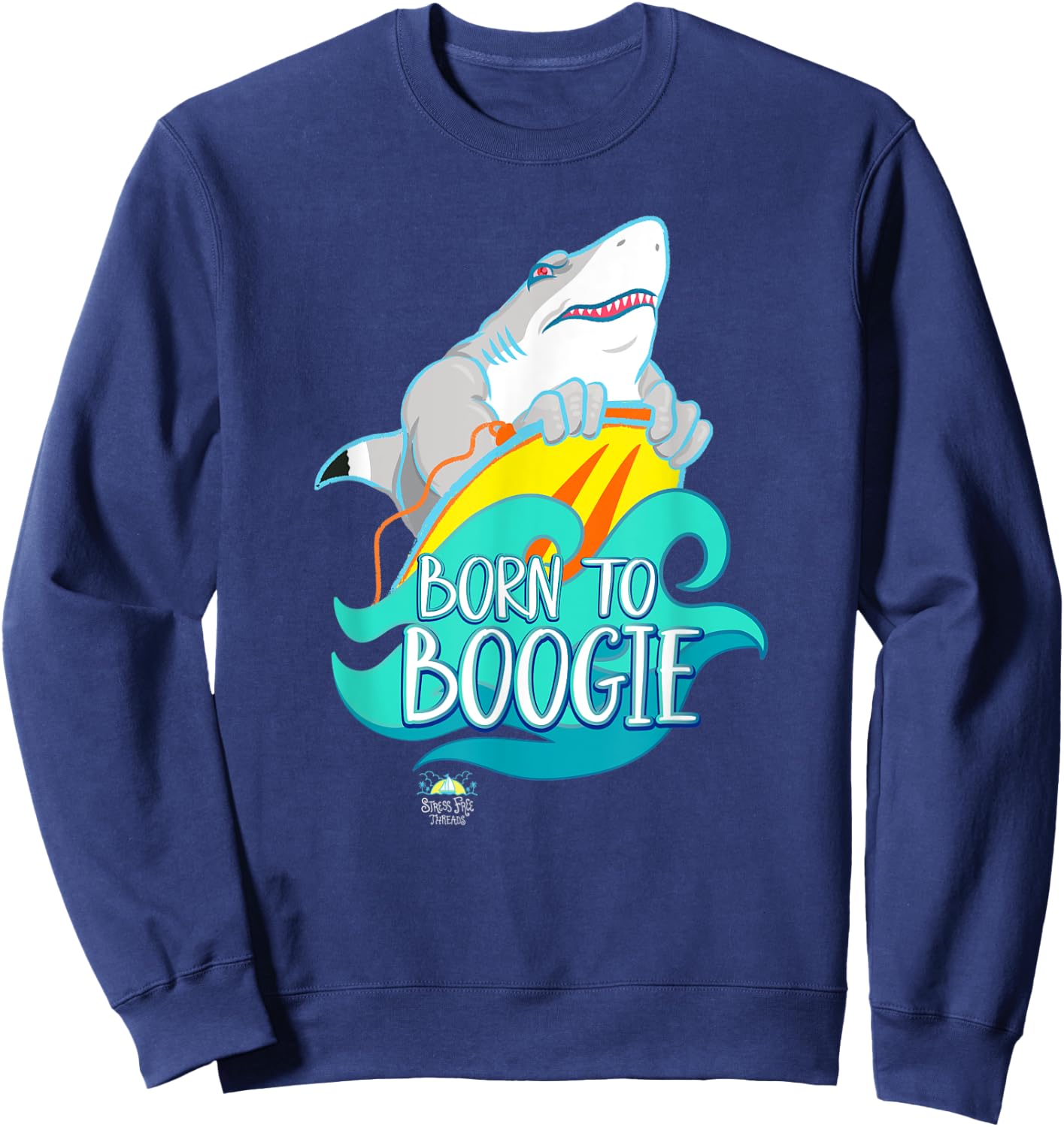 Boogie Board Shirt Born to Boogie Shark Sweatshirt - Sweatshirt | Navy