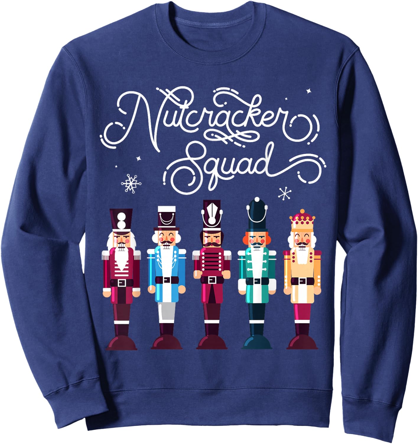 Nutcracker Squad Holiday Christmas Boy Girls Women Men Cute Sweatshirt - Sweatshirt | Navy