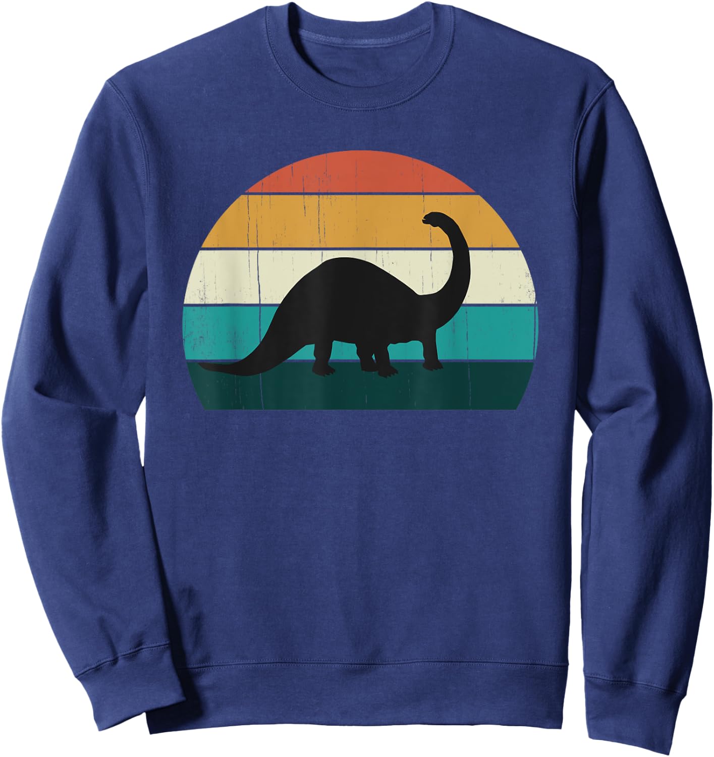 Funny Retro Dinosaur - Great Brachiosaurus Lovers Dino Gift Sweatshirt - Sweatshirt | Navy