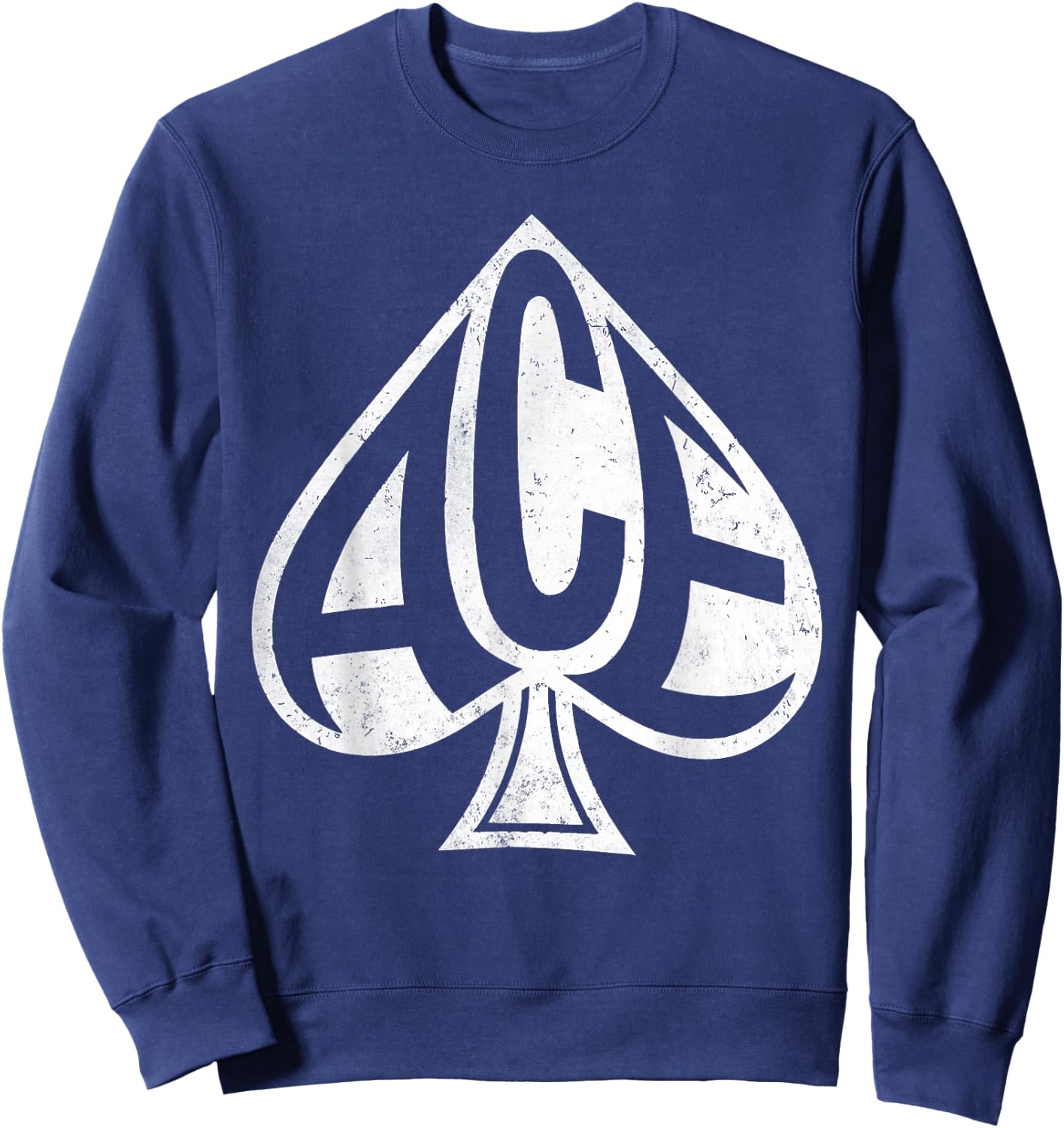 Vintage Ace Spades Texas Hold them Playing Cards Las Vegas Sweatshirt - Sweatshirt | Navy