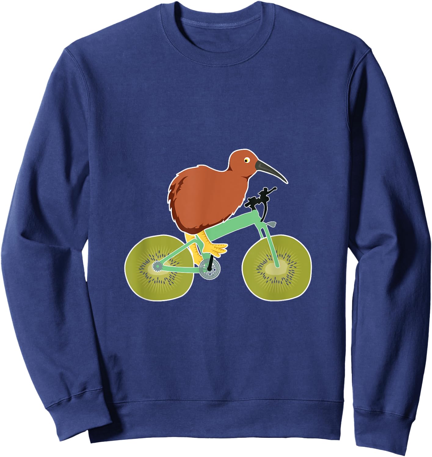 Funny Kiwi Grafik New Zealand Fruit and Bird Sweatshirt - Sweatshirt | Navy