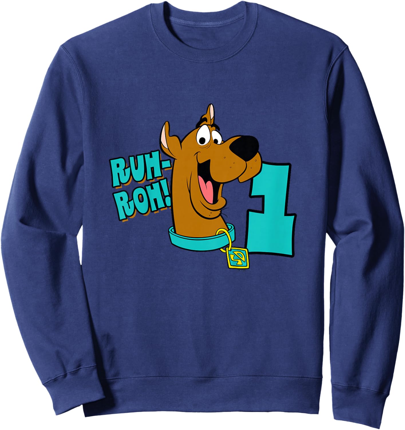 Kids Scooby-Doo 1st Birthday Ruh-Roh! I'm 1! Sweatshirt - Sweatshirt | Navy
