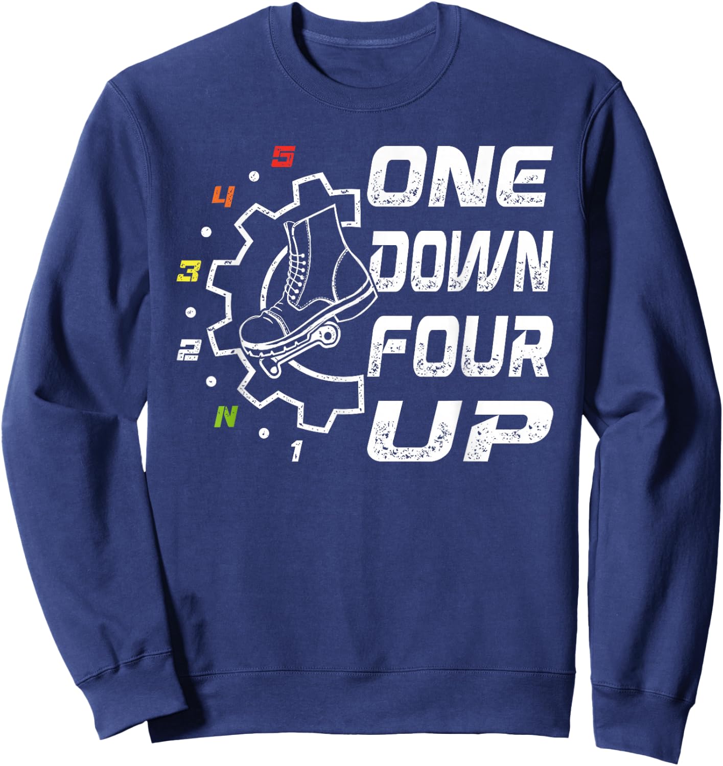 1 Down 4 Up Motorcycle Sweatshirt - Sweatshirt | Navy