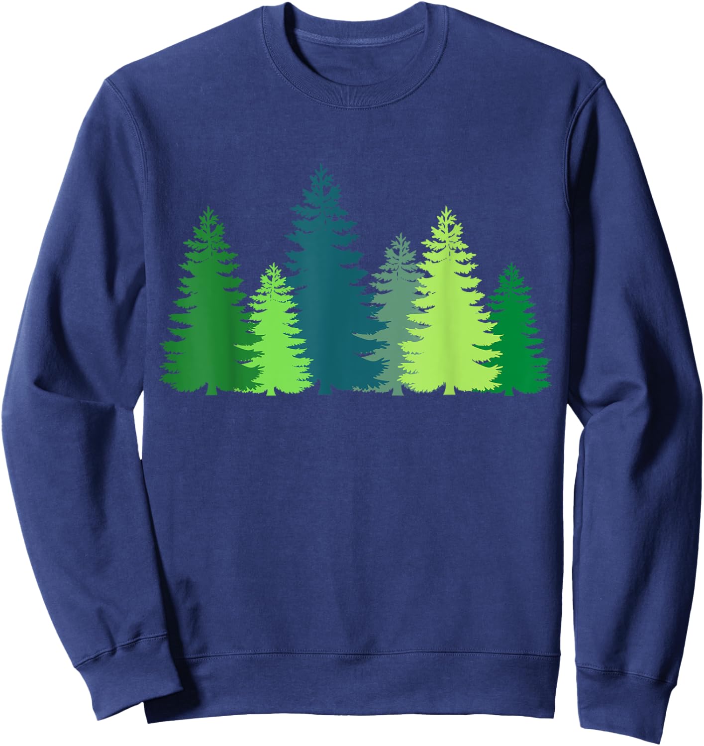 Tree Trees Pine Trees Forest Woods Up North Pines Mountains Sweatshirt - Sweatshirt | Navy