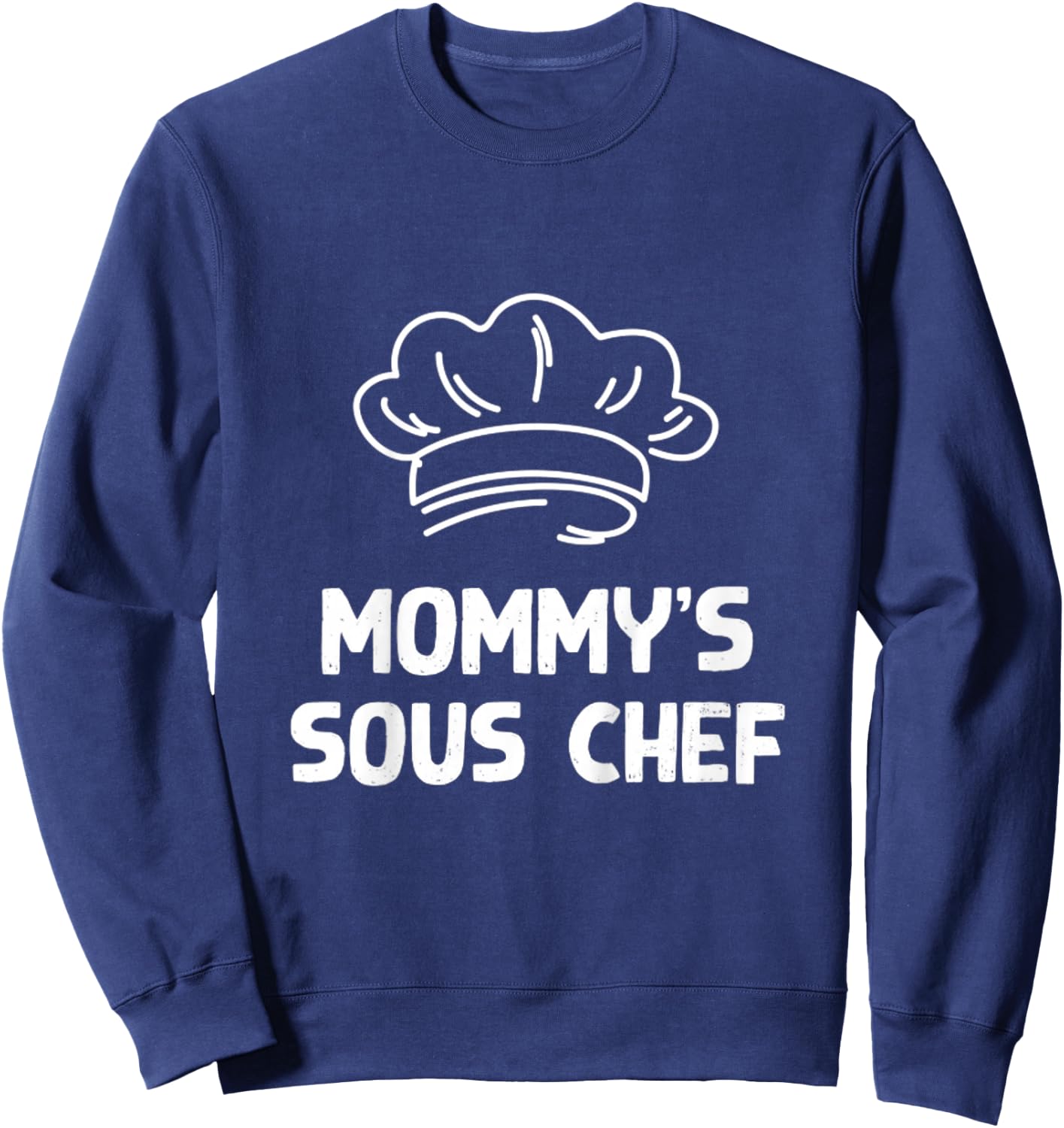 Kids Mommy's Sous Chef Cooking Matching Mother's Day Daughter Sweatshirt - Sweatshirt | Navy
