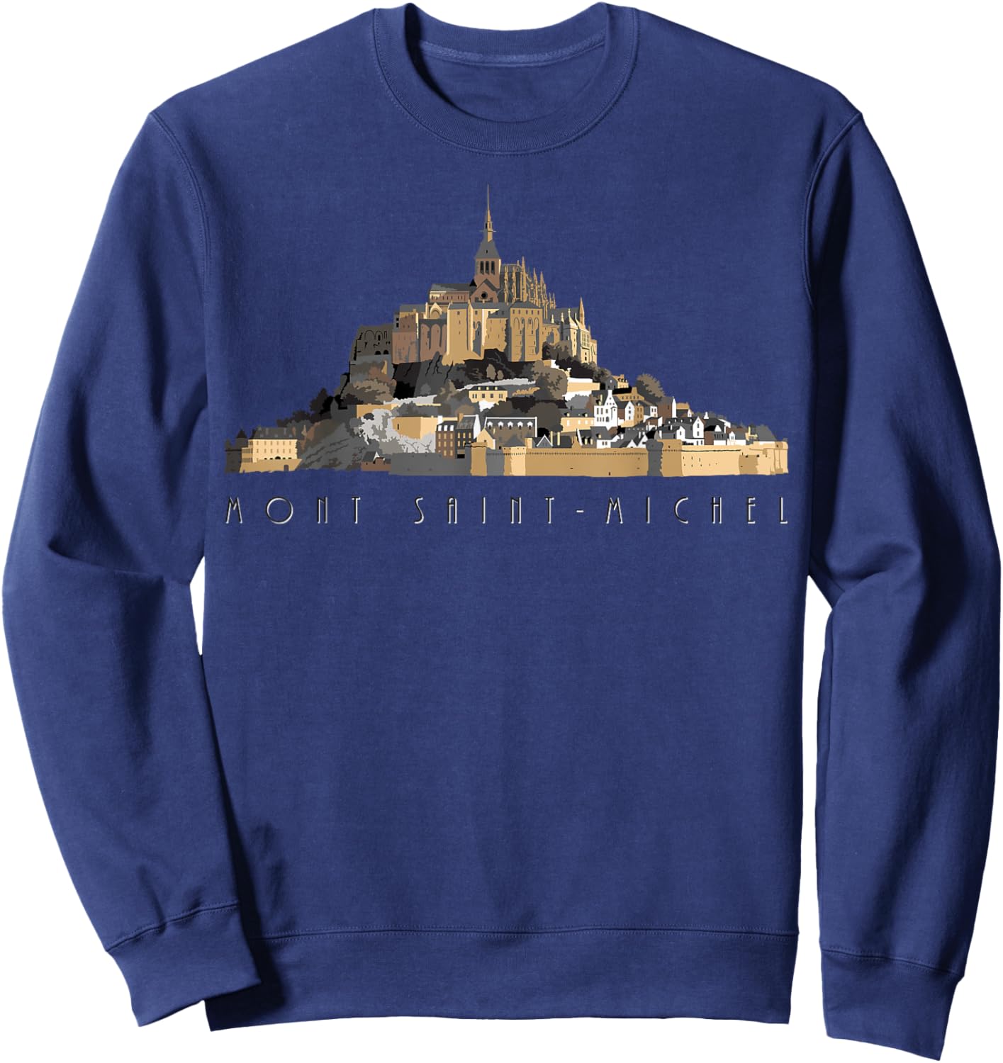 France Normandy Mont Saint Michel French Vacation Souvenir Sweatshirt - Sweatshirt | Navy