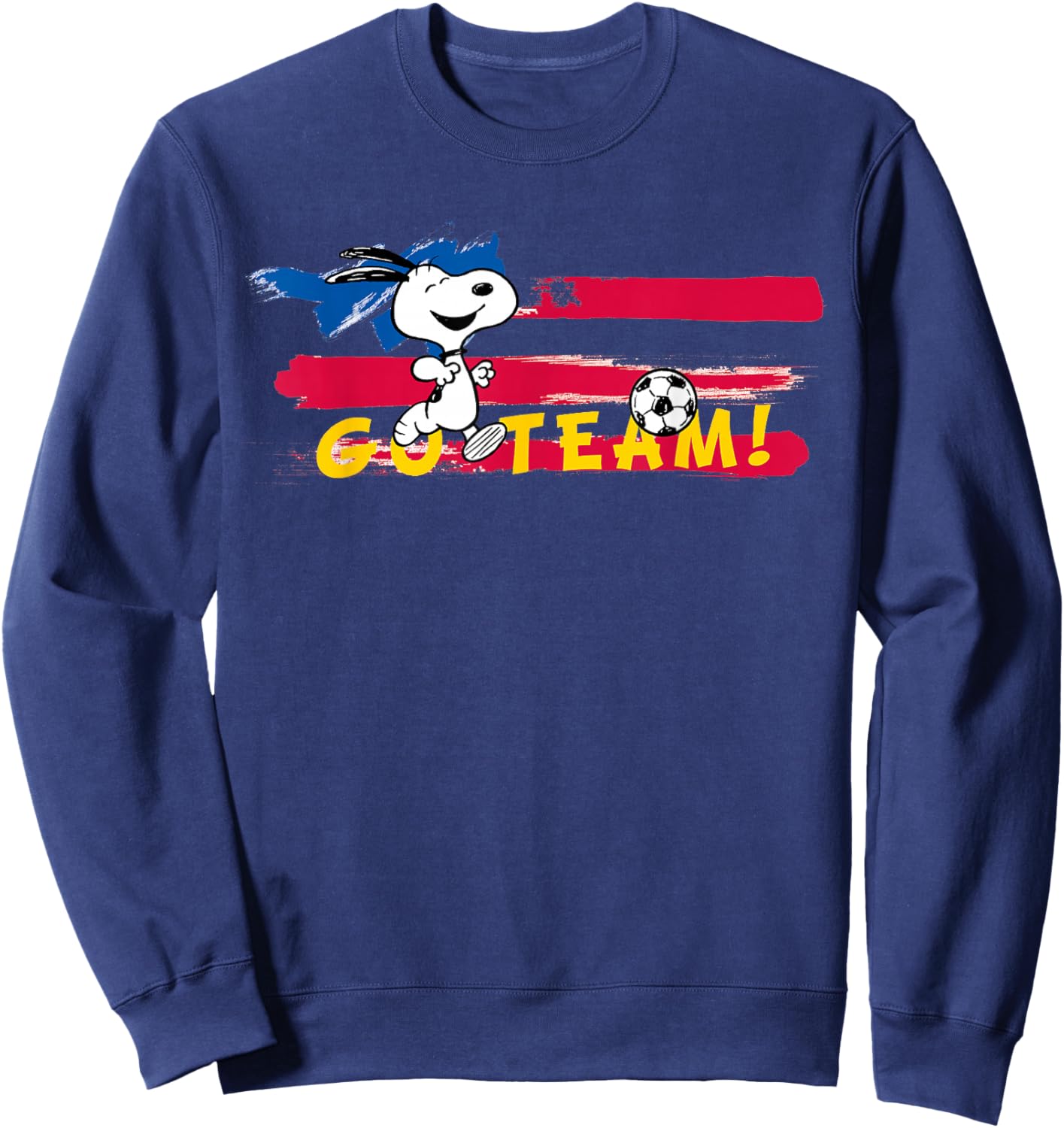 Peanuts - Snoopy Soccer Go Team USA Sweatshirt - Sweatshirt | Navy