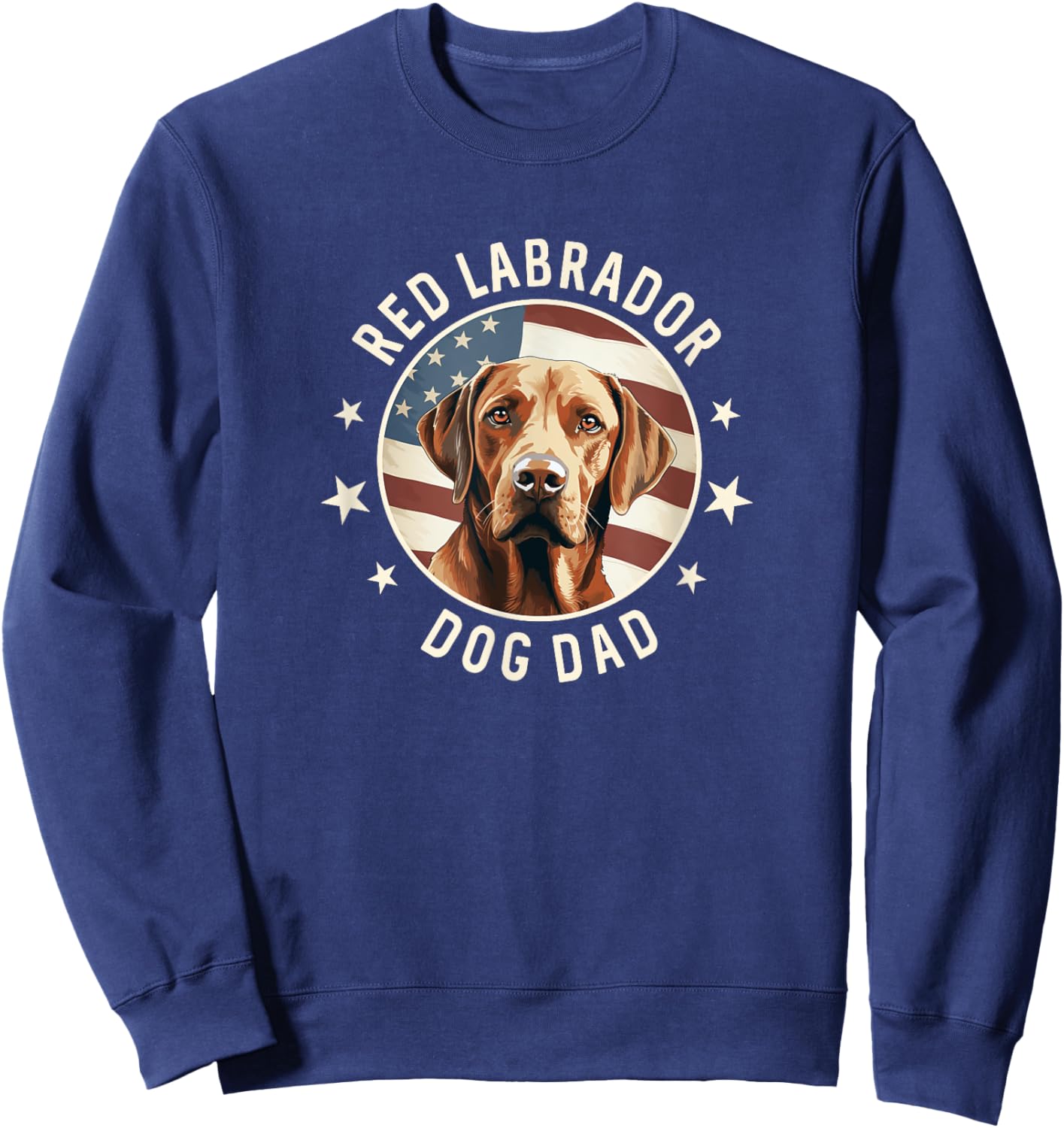 Red Labrador Retriever Dog Dad Women Sweatshirt - Sweatshirt | Navy