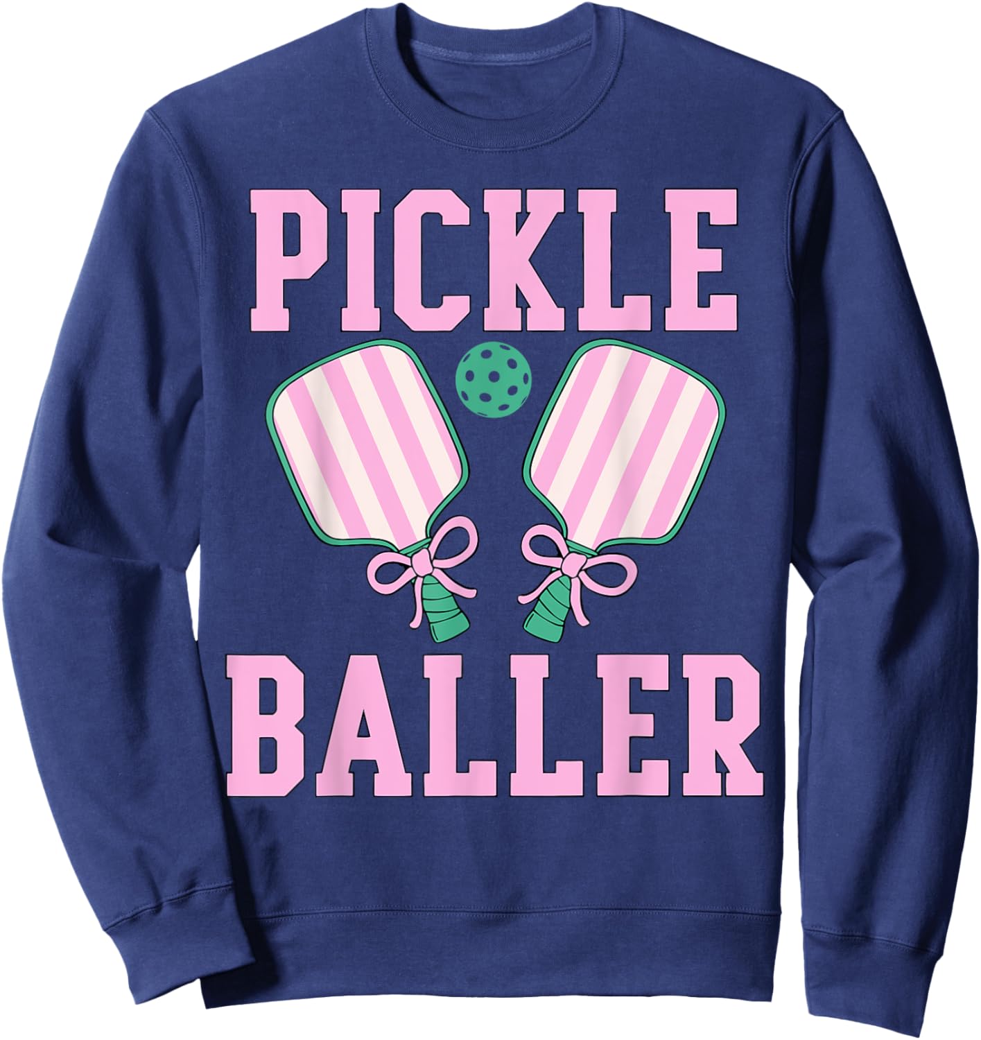 Coquette Pickle Baller Women Pickleball Lover Sweatshirt - Sweatshirt | Navy