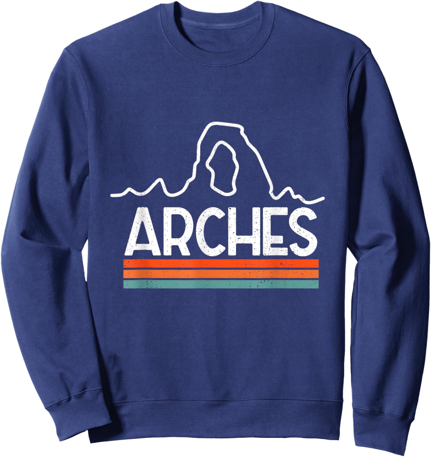 Delicate Arch Arches National Park Utah Minimalist Retro Sweatshirt - Sweatshirt | Navy