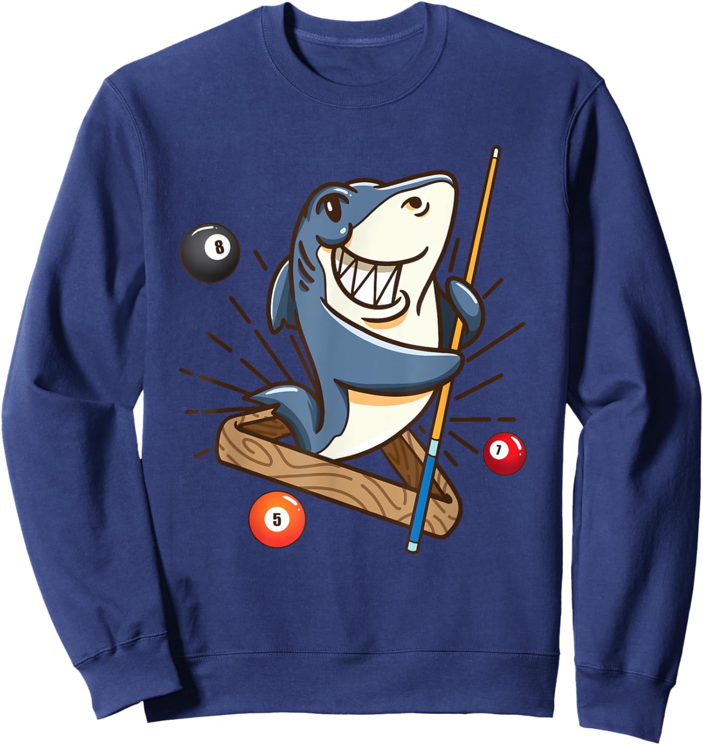 Billiard Shark Hustler Pool Shirts Girls Snooker Gifts Sweatshirt - Sweatshirt | Navy