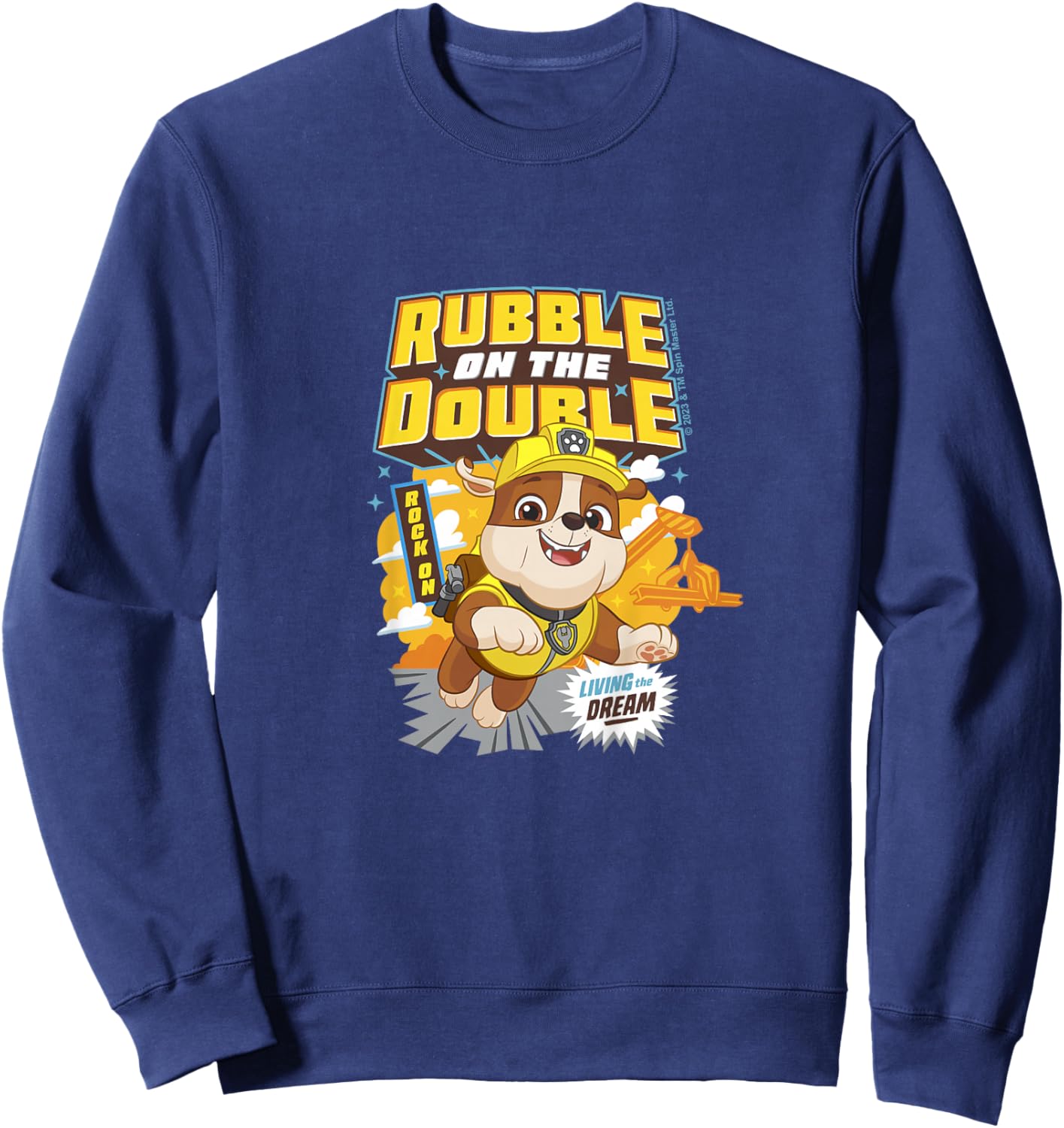 PAW Patrol Rubble On The Double Living The Dream Cute Sweatshirt - Sweatshirt | Navy