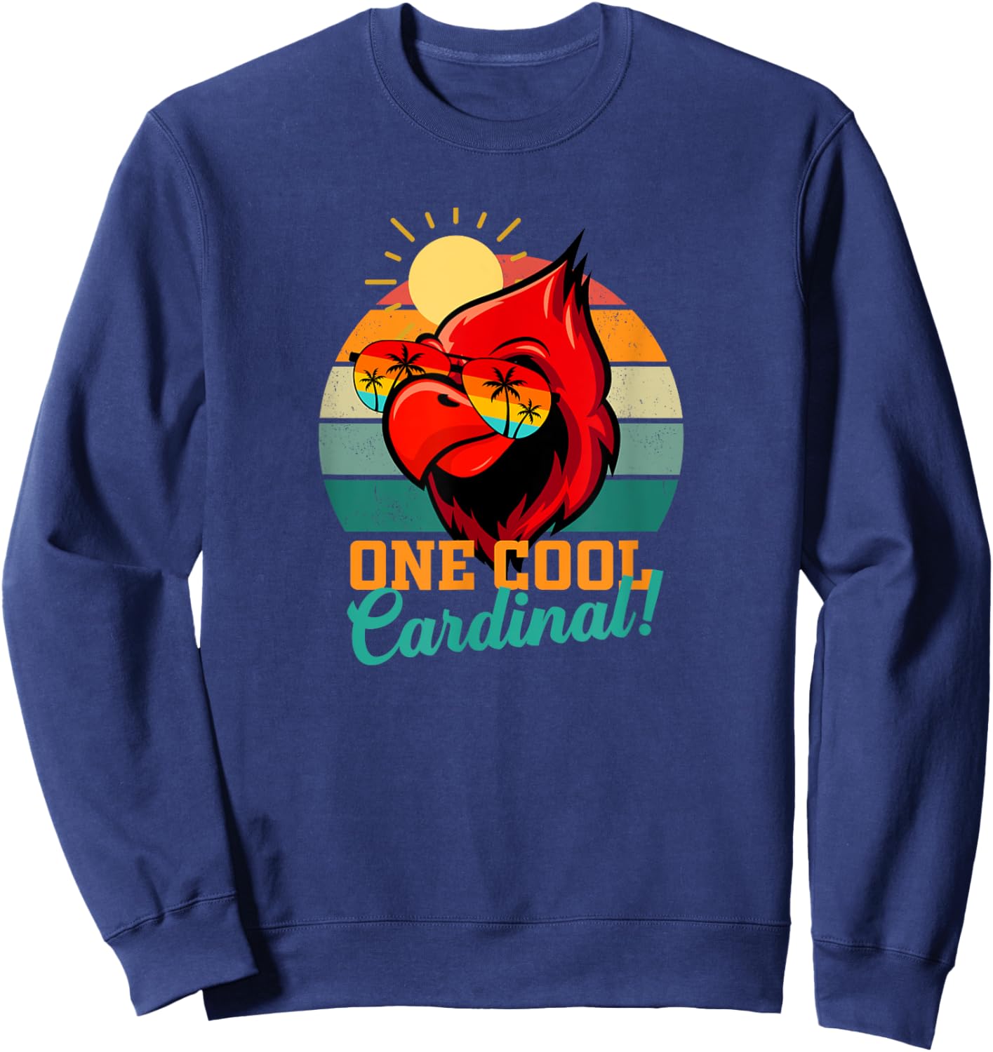 Cardinal Red Cardinal Bird Vintage Birdwatcher Birdwatching Sweatshirt - Sweatshirt | Navy