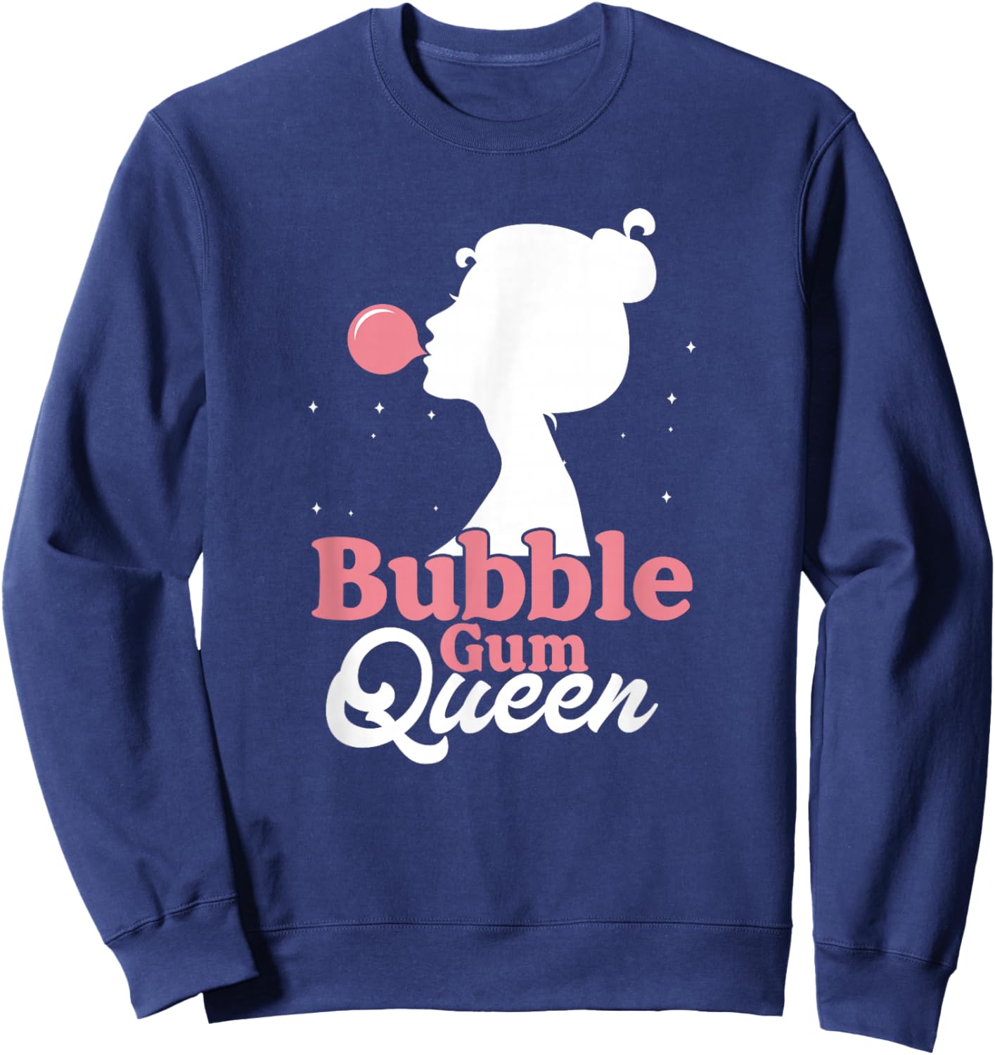 Funny Bubble Gum Queen | Chewing Gum Girl Sweatshirt - Sweatshirt | Navy