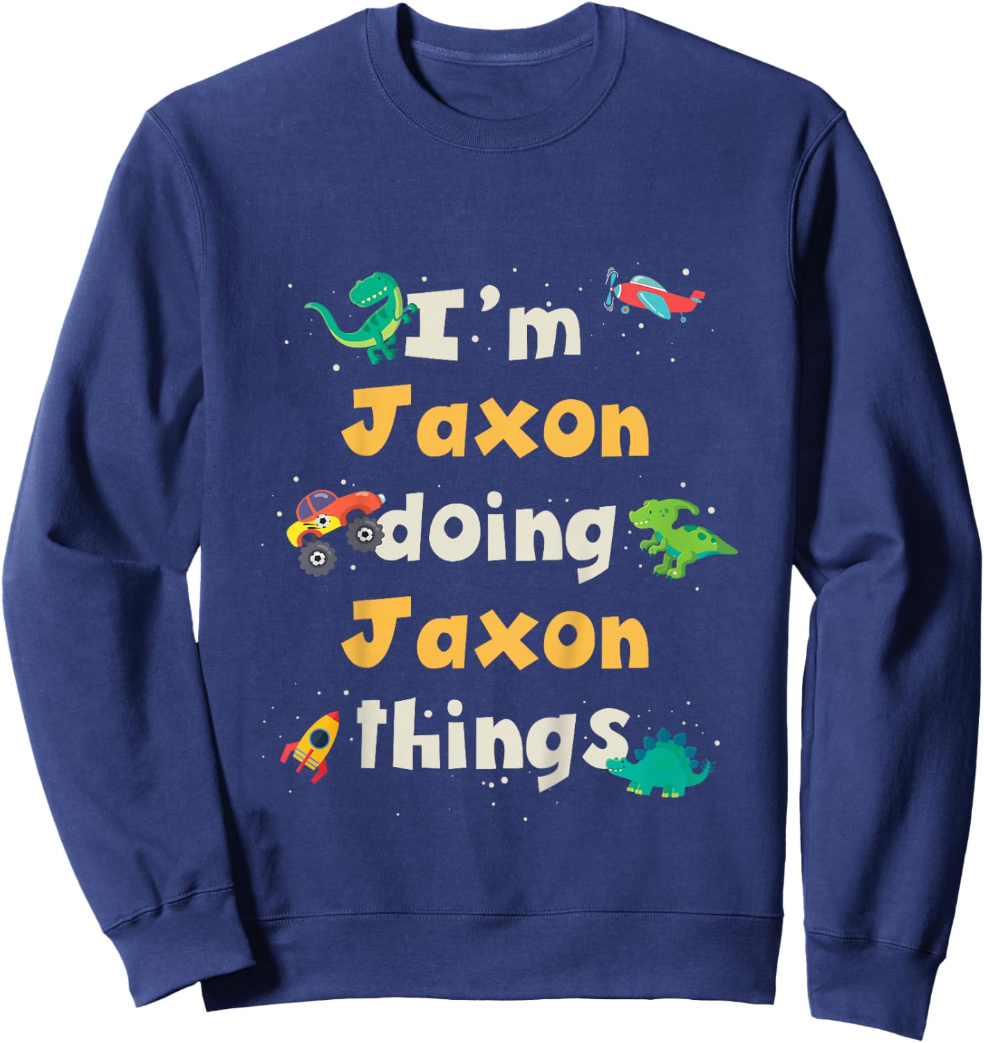 Kids Cool Jaxon Personalized First Name Boys Sweatshirt - Sweatshirt | Navy