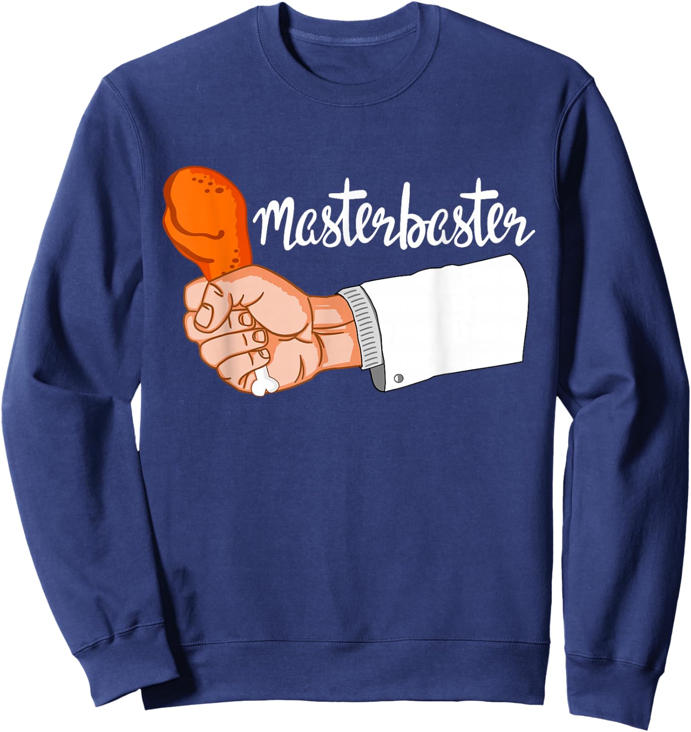 Master Baster - Turkey Day Funny Masterbaster Thanksgiving Sweatshirt - Sweatshirt | Navy