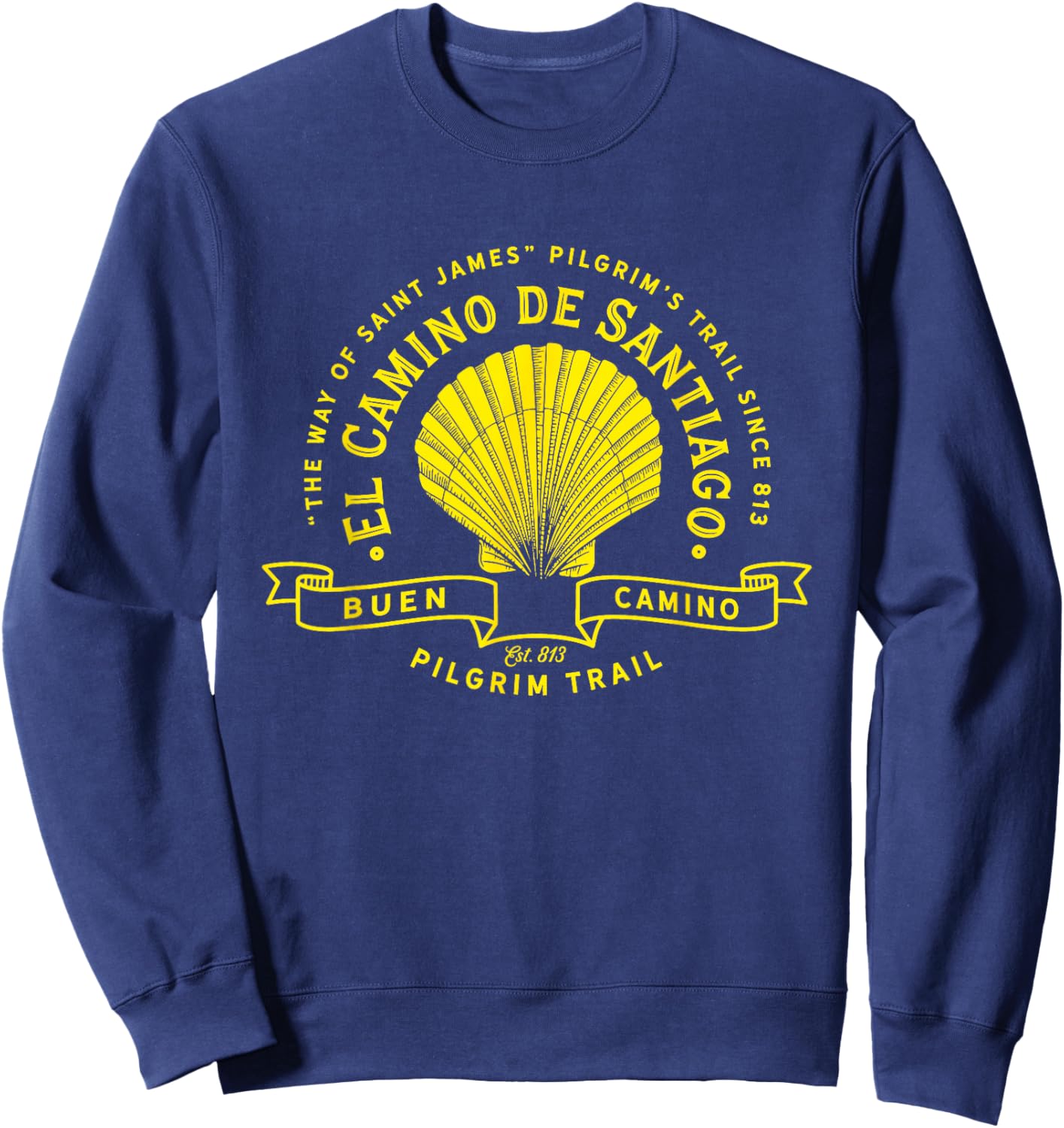 The Way of Saint James "Buen Camino" El Camino de Santiago Sweatshirt - Sweatshirt | Navy