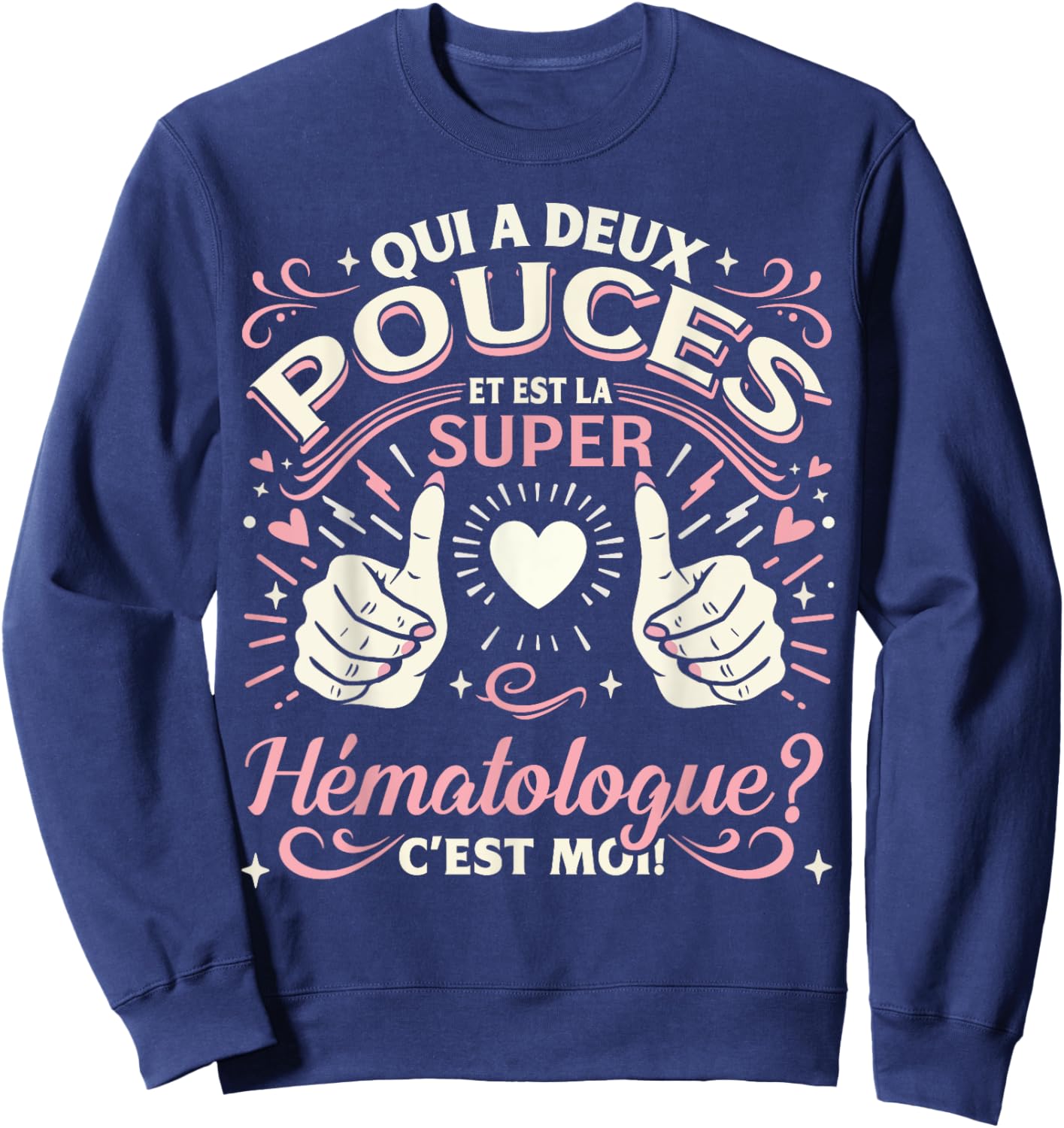 A Super Hematologist Gift Hematologist Hematology Sweatshirt - Sweatshirt | Navy