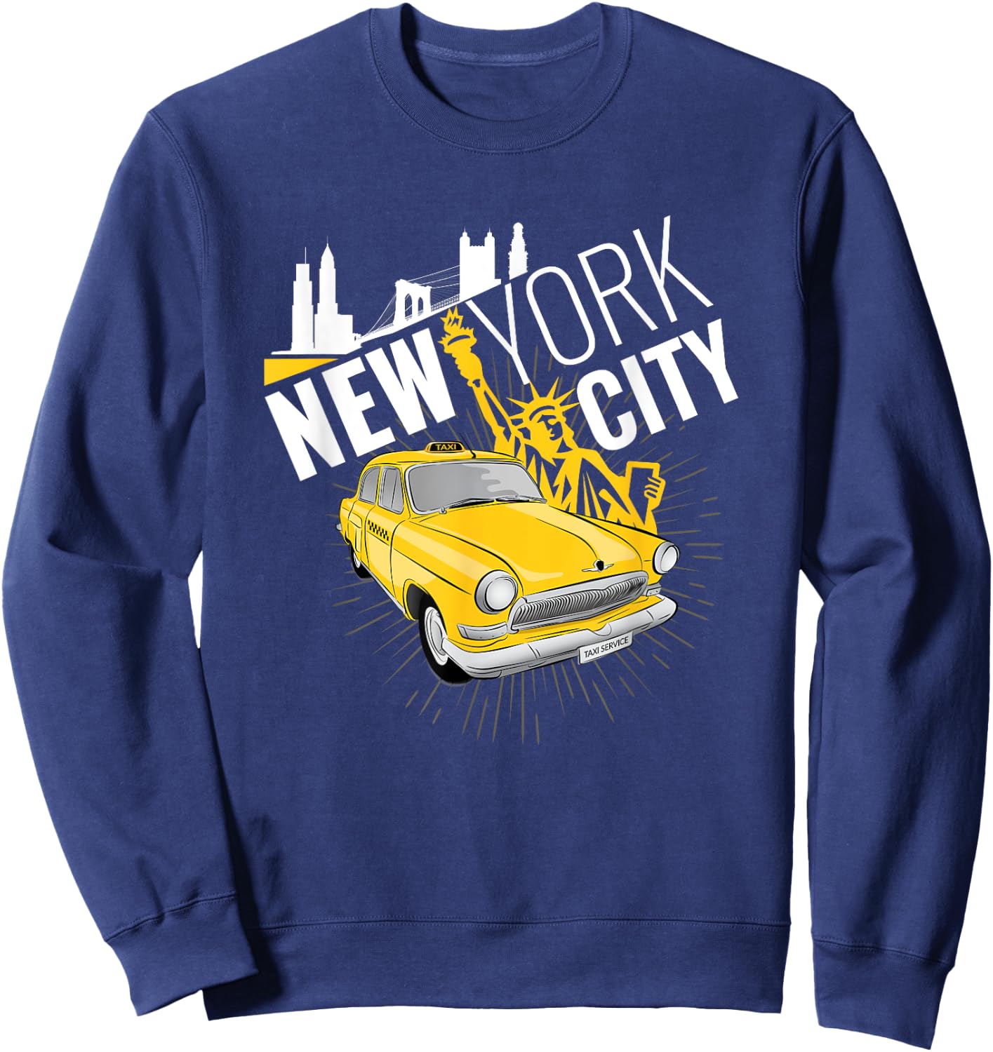 NYC New York Yellow Cab Taxi Gift Shirt Men Women Kids Sweatshirt - Sweatshirt | Navy