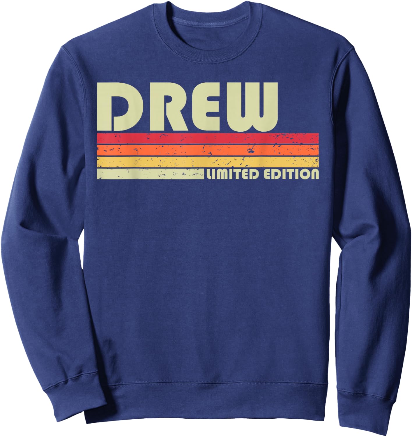 DREW Gift Name Personalized Funny Retro Vintage Birthday Sweatshirt - Sweatshirt | Navy