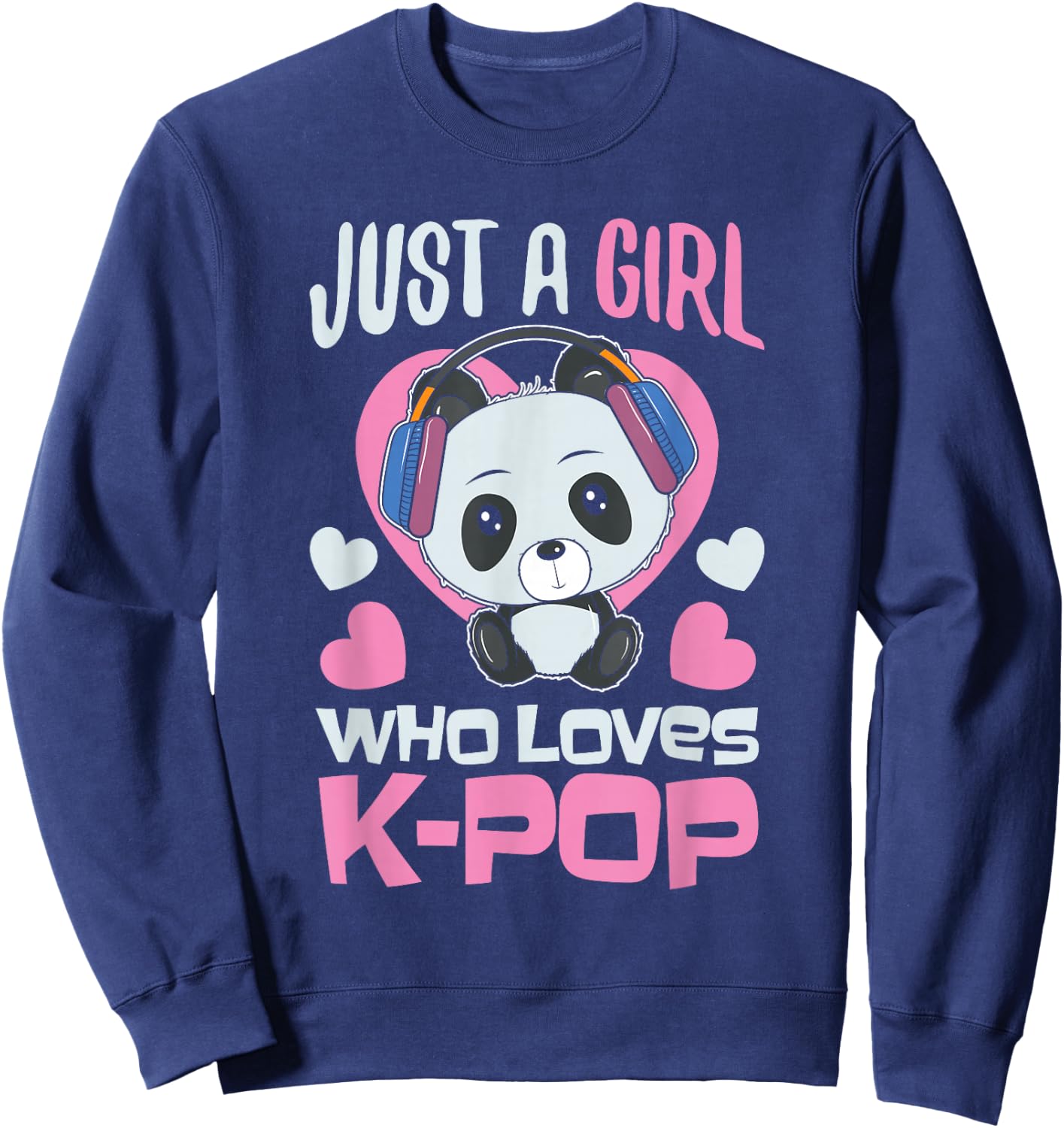 K-Pop Panda Kpop South Korea Music Fans Gift Sweatshirt - Sweatshirt | Navy