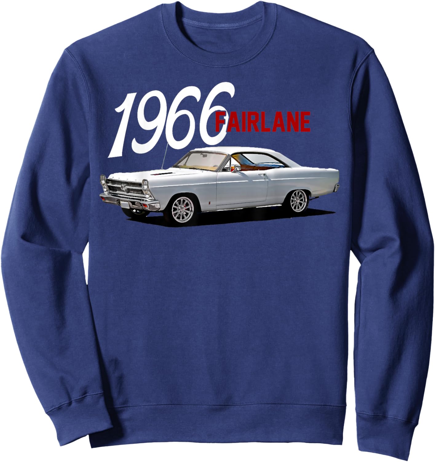 1966 66 Fairlane, Classic Car Art Sweatshirt - Sweatshirt | Navy