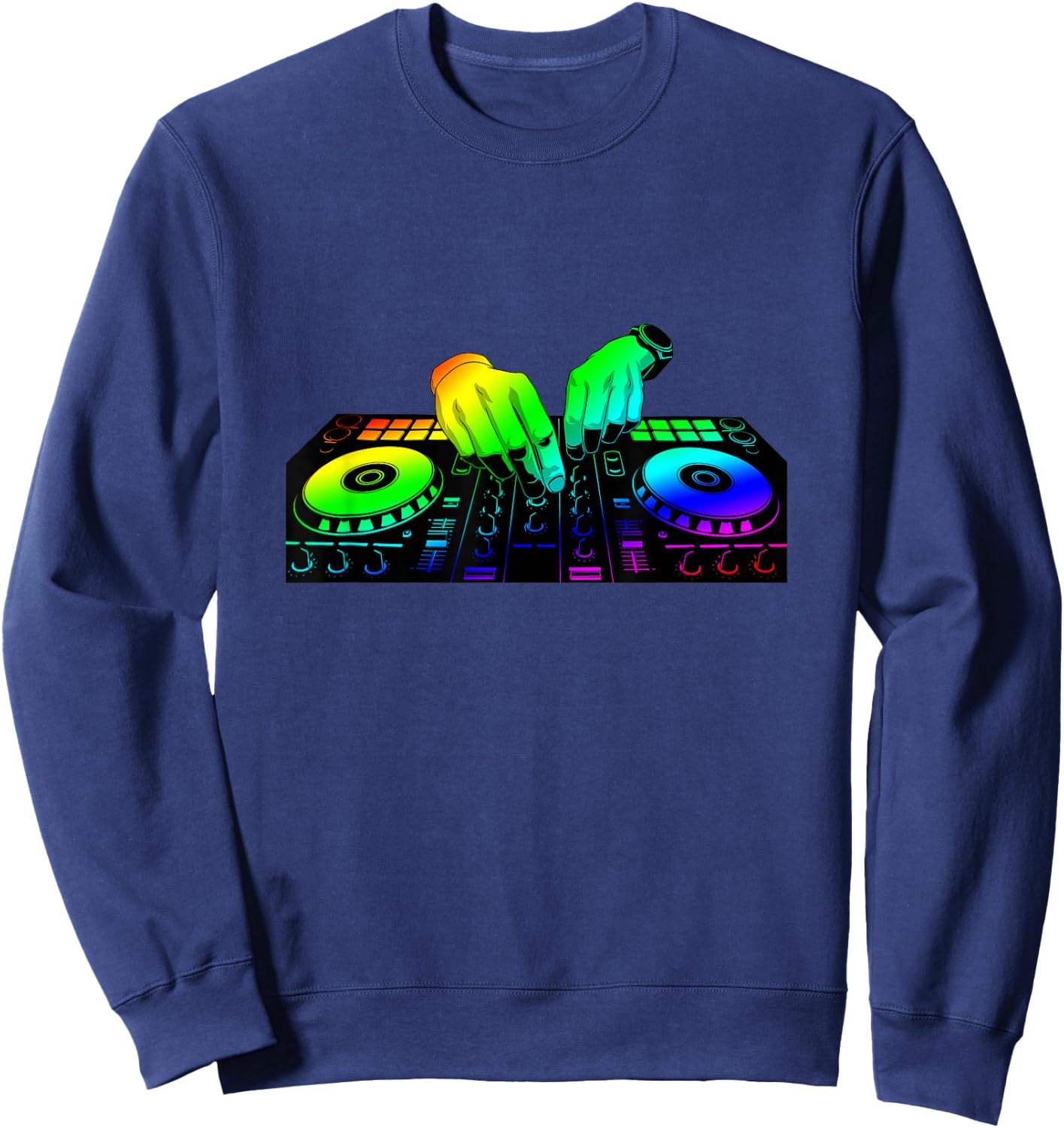 Disc Jockey Gift Turntable DJ Sweatshirt - Sweatshirt | Navy