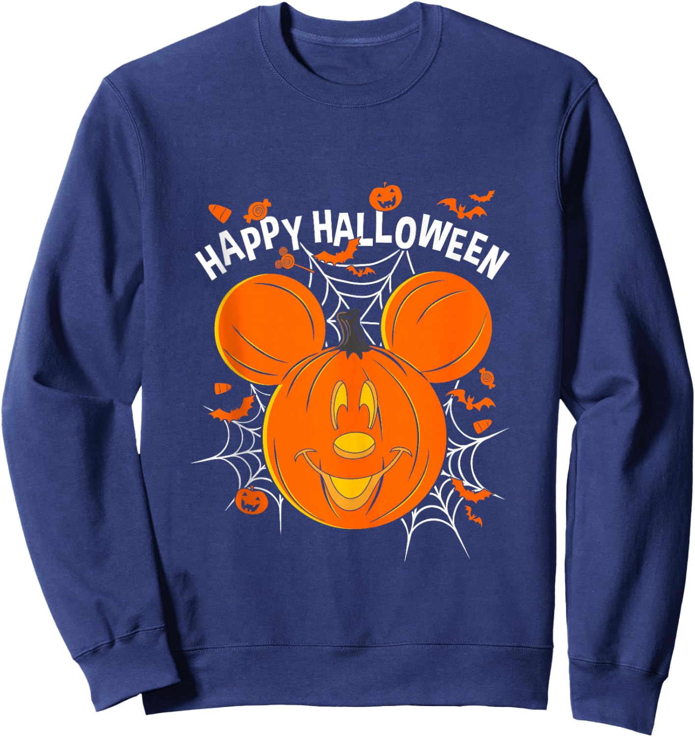 Disney Mickey & Friends Mickey Pumpkin Happy Halloween Sweatshirt - Sweatshirt | Navy