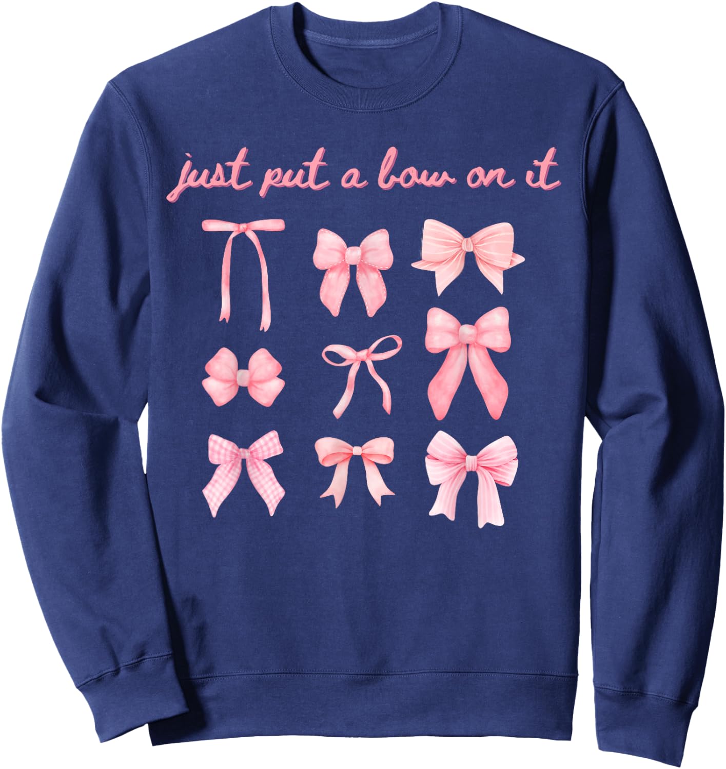 Just Put A Bow On It Sweatshirt - Sweatshirt | Navy
