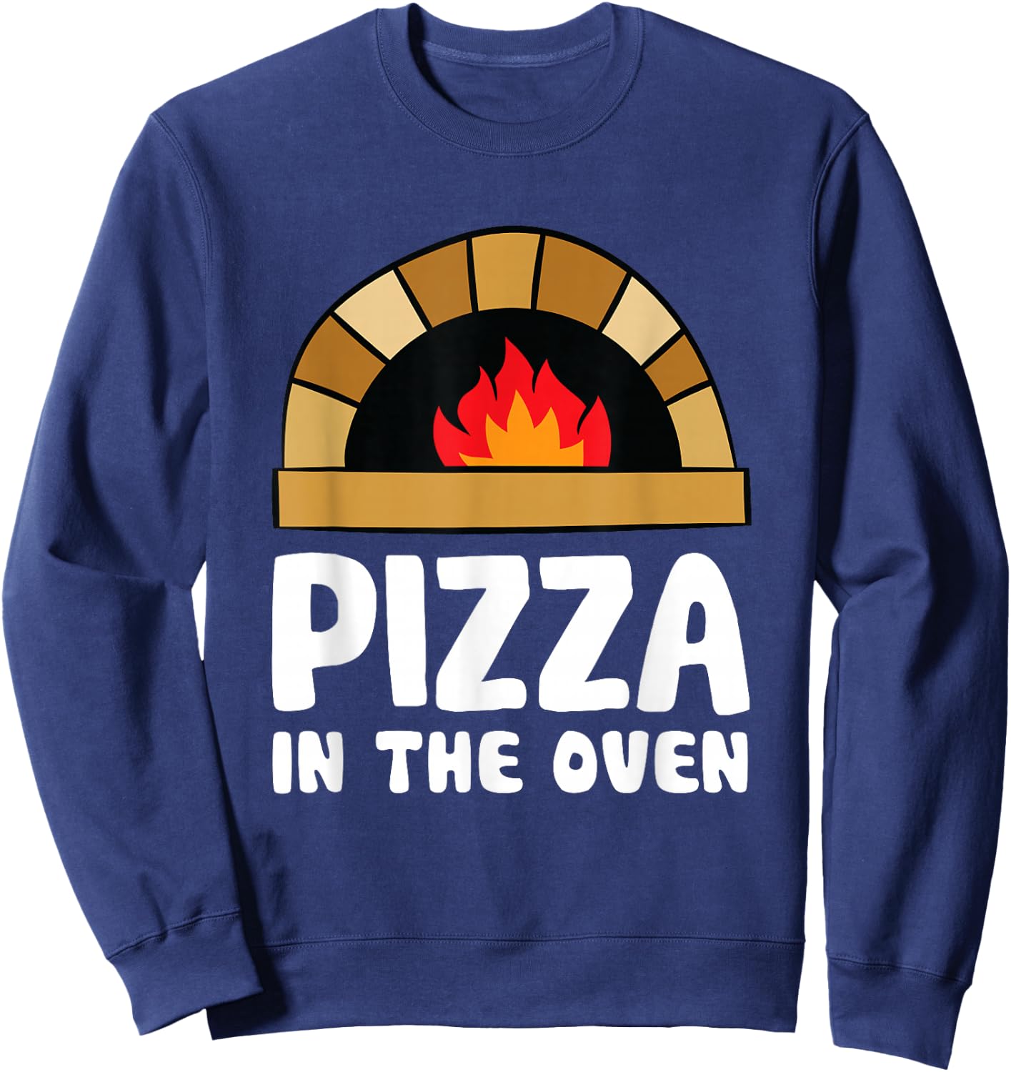 Pizza In The Oven Pregnant Women Pregnancy Sweatshirt - Sweatshirt | Navy