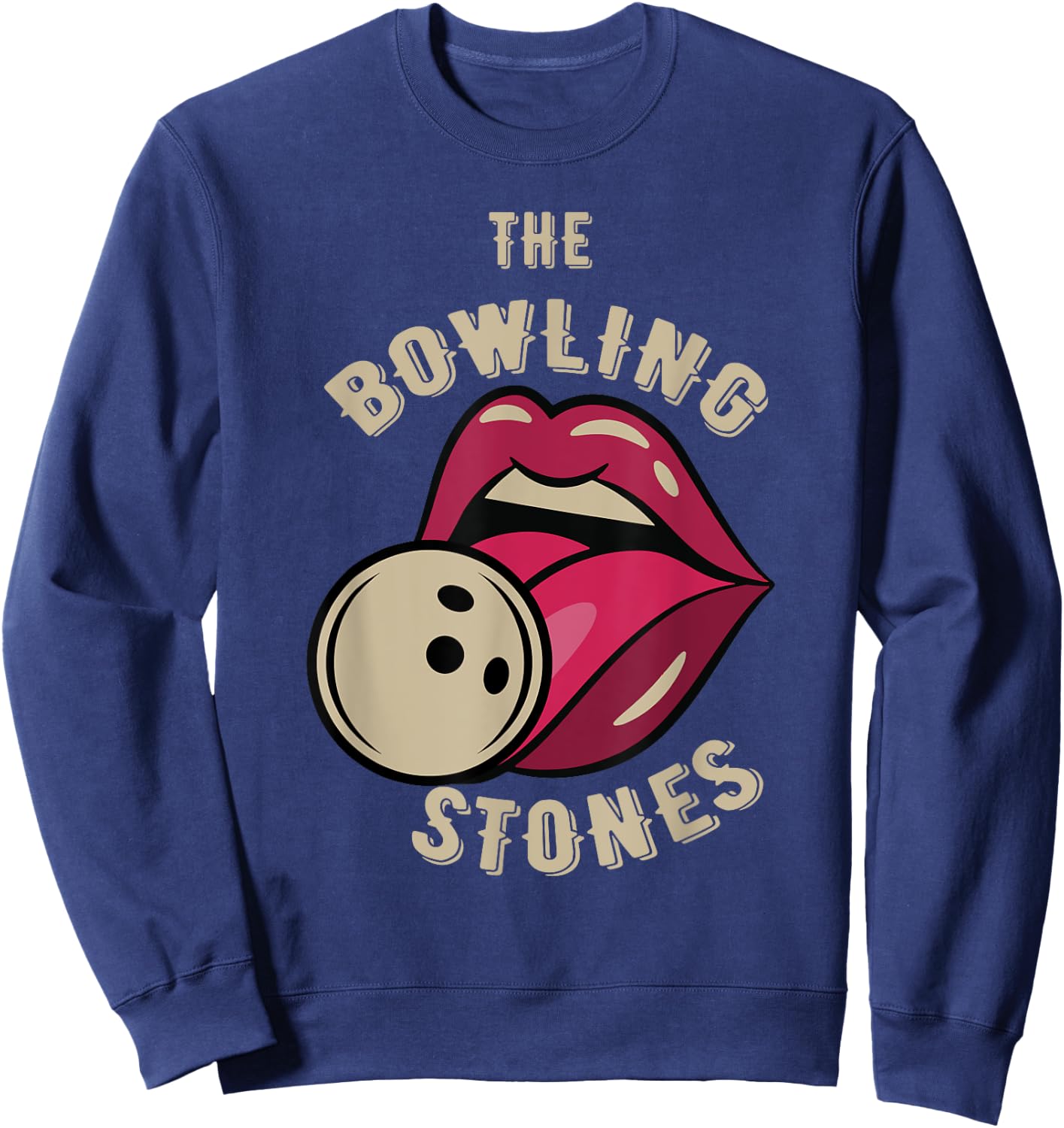 Funny Pun Bowling Stone Sweatshirt - Sweatshirt | Navy