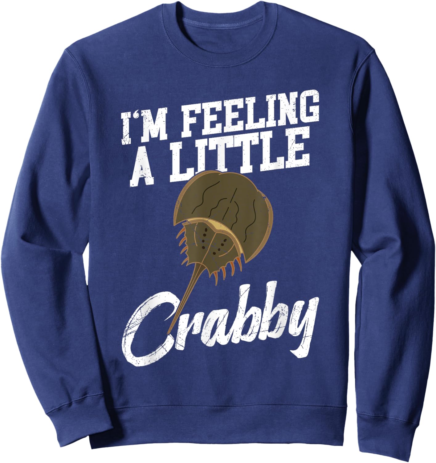 Horseshoe Crab Owner Biologist Chelicerate Encycloart Sweatshirt - Sweatshirt | Navy
