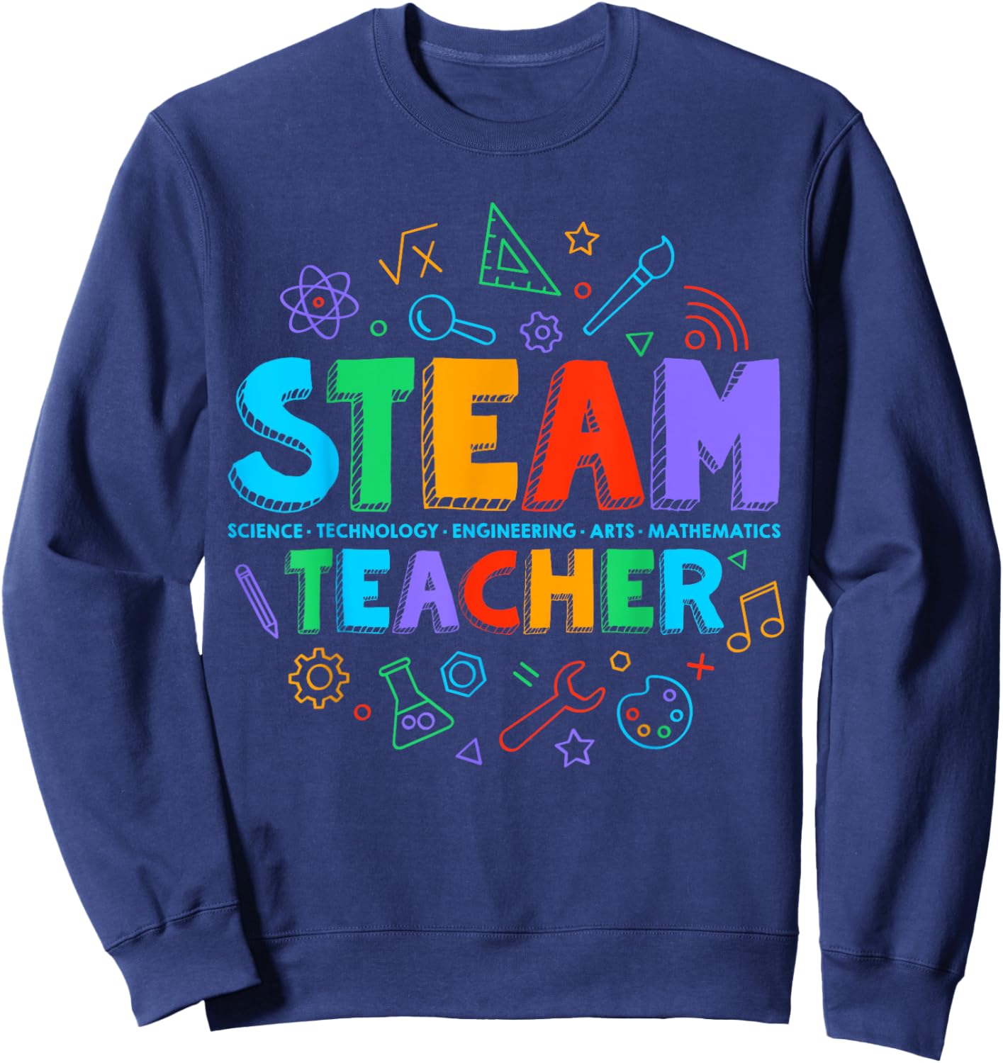 STEAM Teacher STEAM Student Programs Back to School Women Kids Sweatshirt - Sweatshirt | Navy