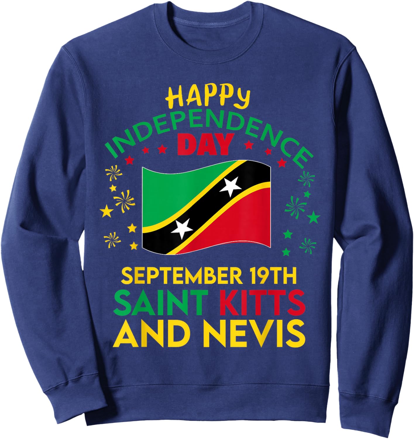 Saint Kitts and Nevis 42nd Independence Day Kittitian Pride Sweatshirt - Sweatshirt | Navy