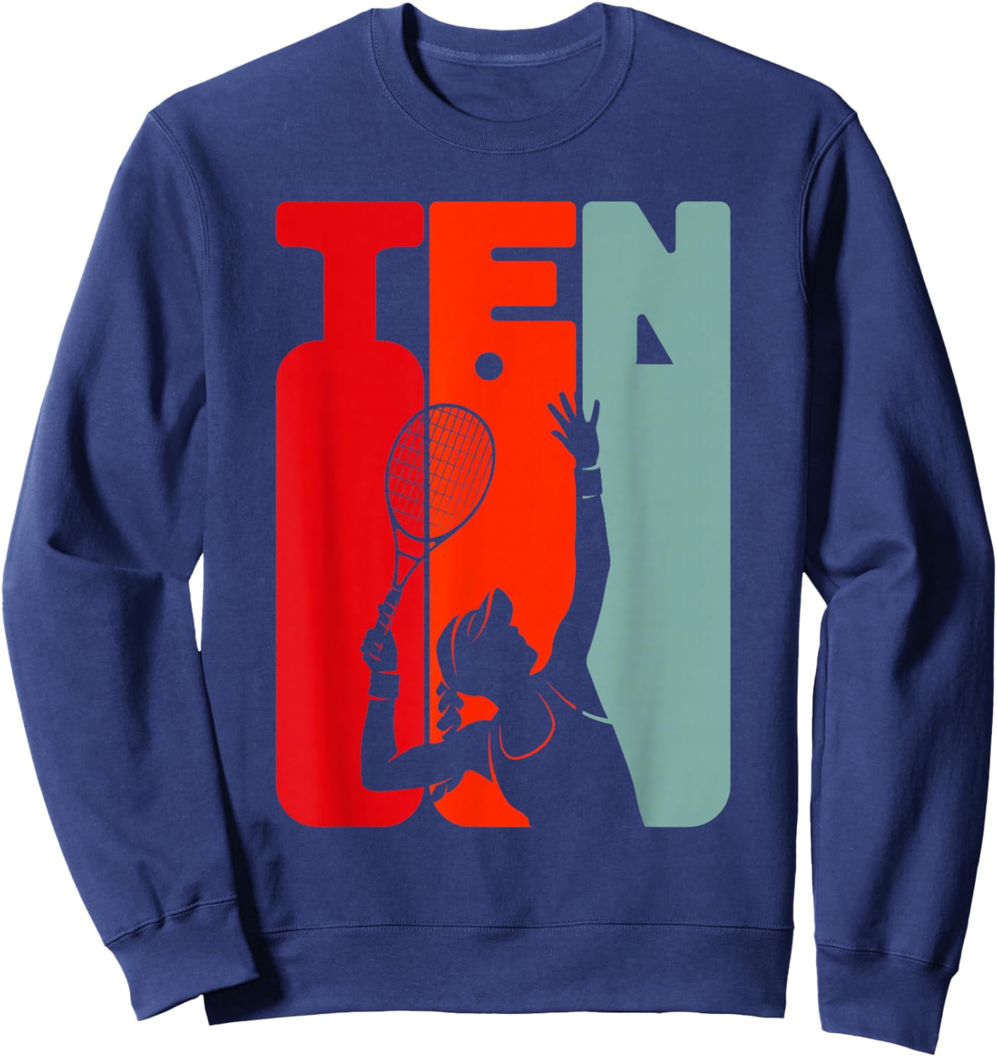 10th Birthday Tennis Player 10 Years Girls Tennis Sweatshirt - Sweatshirt | Navy