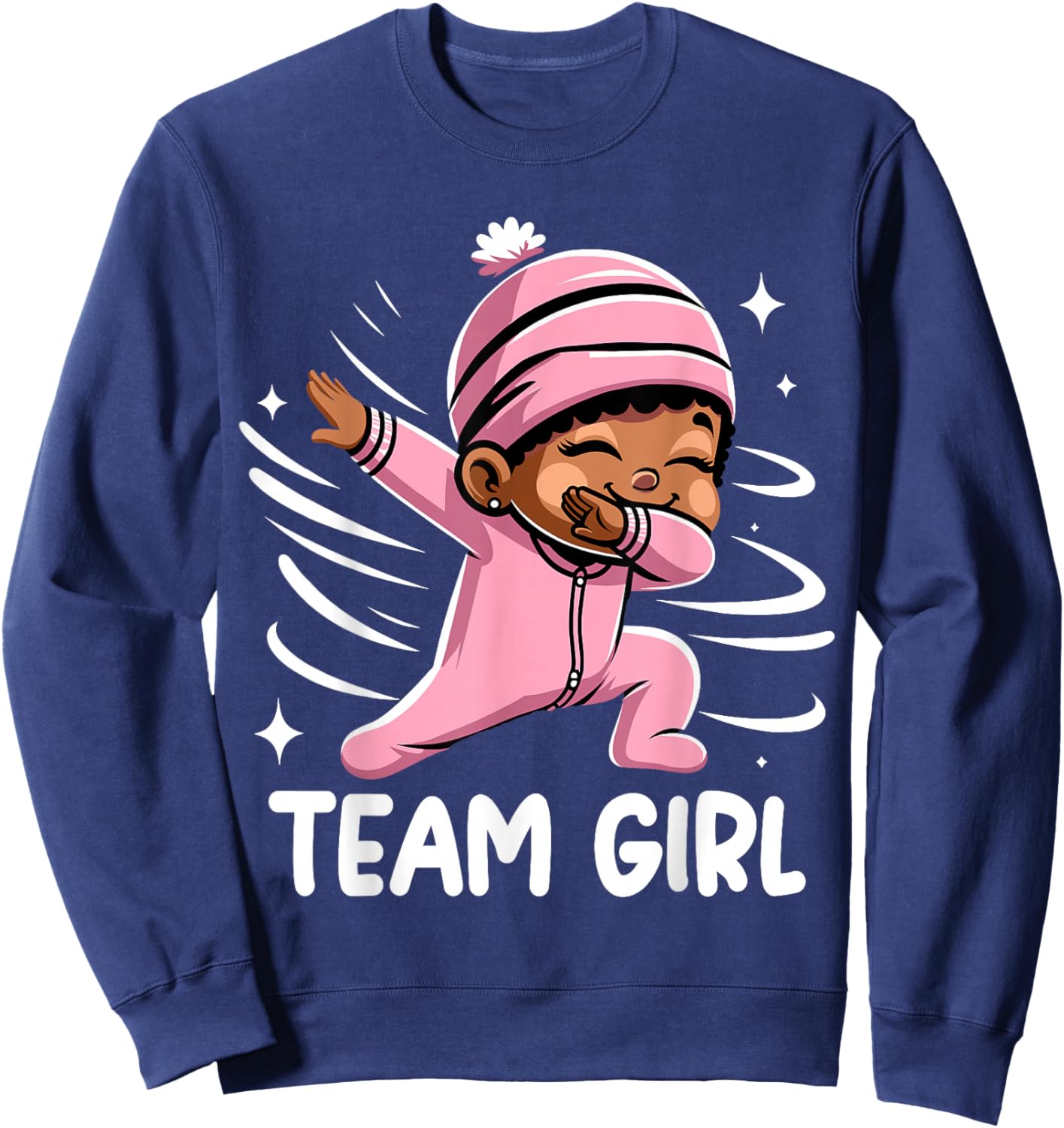 Gender Reveal Party Team Girl Baby Announcement Sweatshirt - Sweatshirt | Navy
